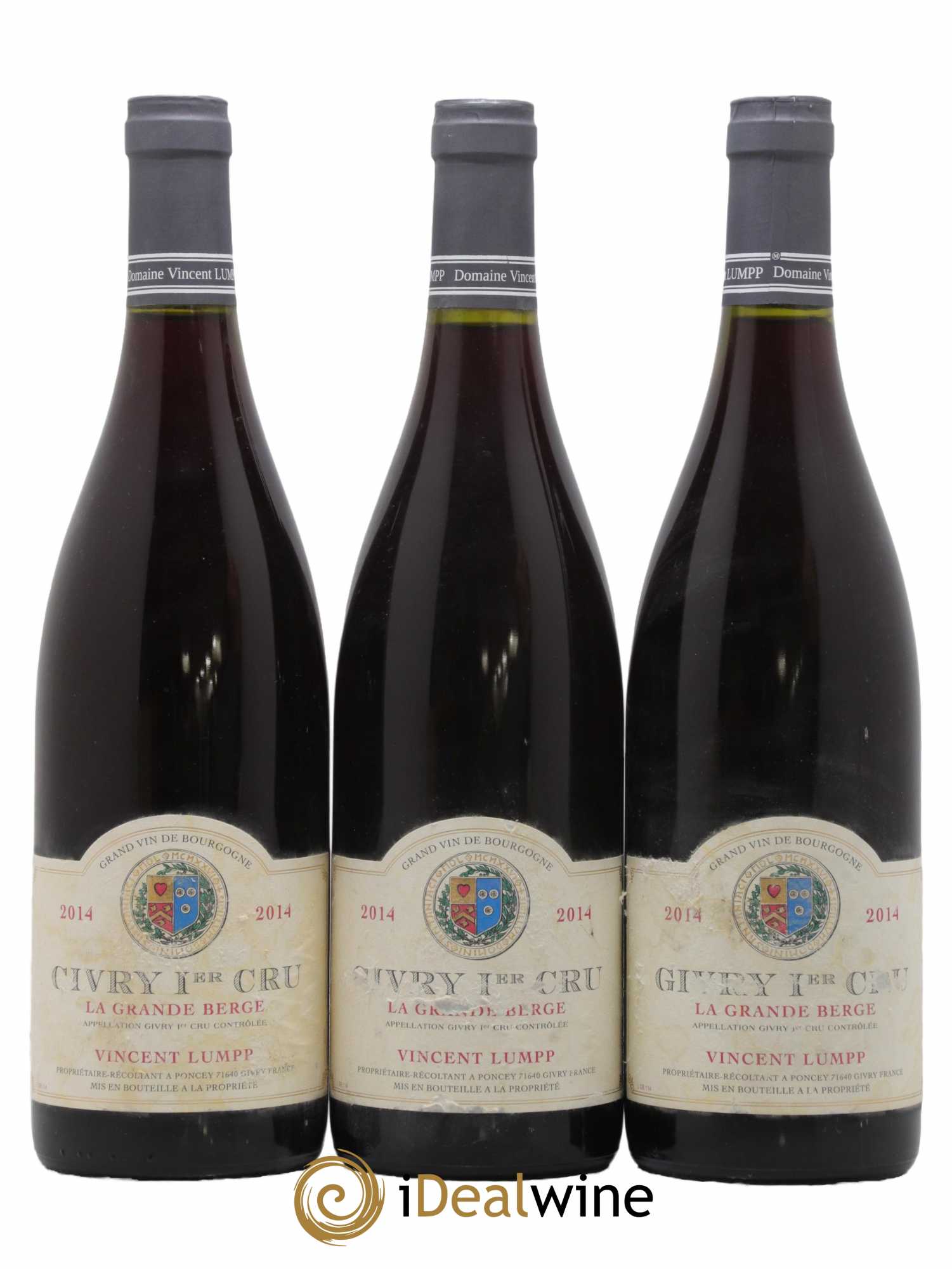 Givry 1er Cru La Grande Berge Vincent Lumpp 2014 - Lot de 3 bouteilles - 0