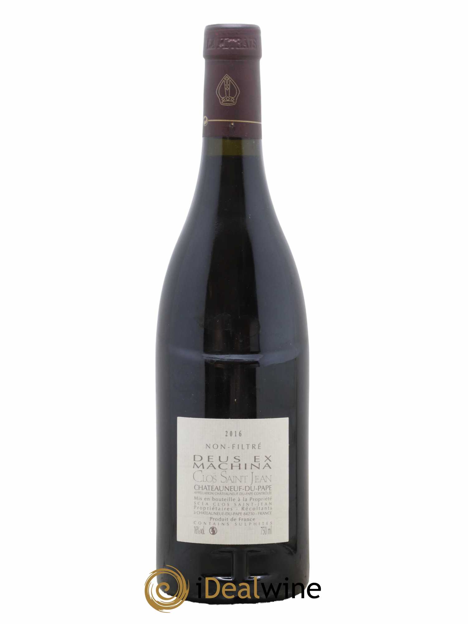 Châteauneuf-du-Pape Clos Saint-Jean Deus Ex Machina Pascal et Vincent Maurel 2016 - Lot de 1 bouteille - 1