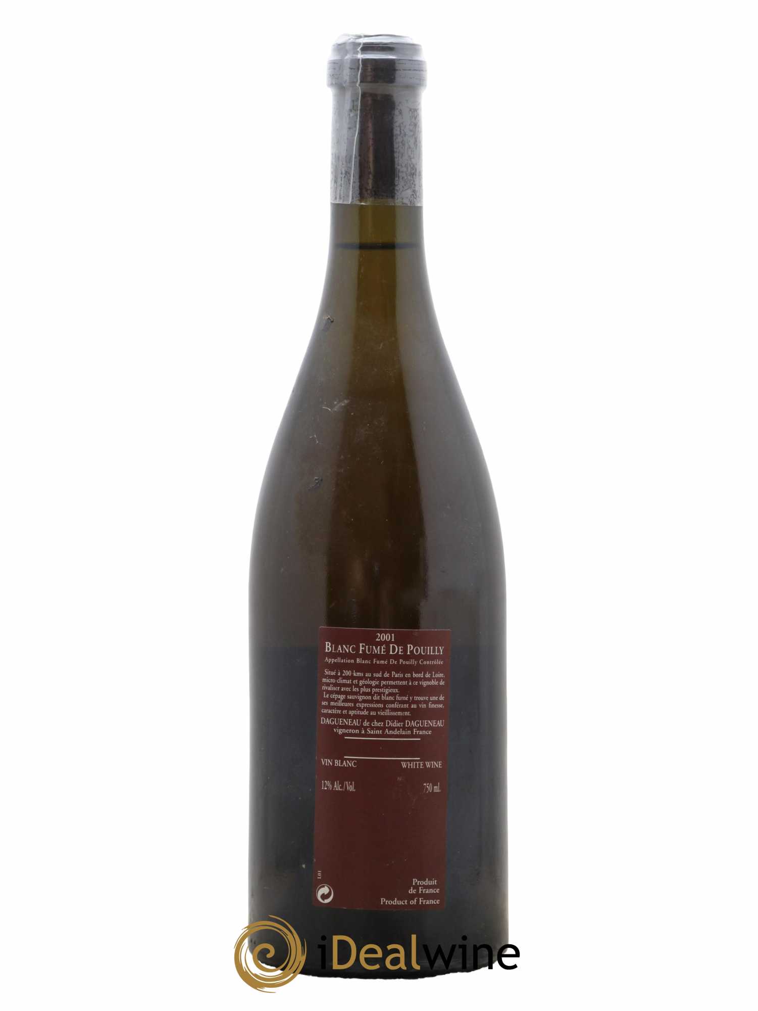 Vin de France (anciennement Pouilly-Fumé) Pur Sang Dagueneau (Domaine Didier - Louis-Benjamin) 2001 - Lot de 1 bouteille - 1