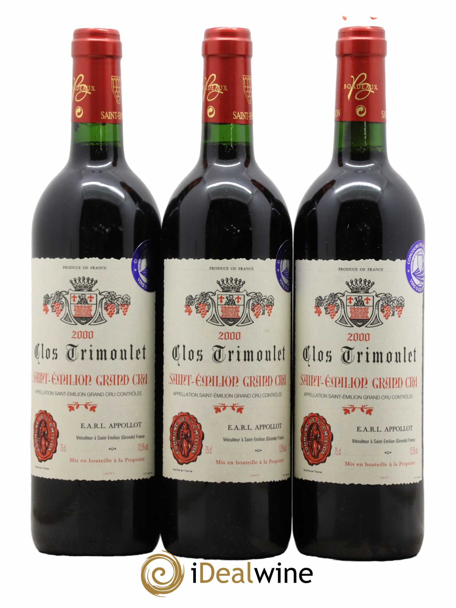 Clos Trimoulet 2000 - Lot de 3 bouteilles - 0