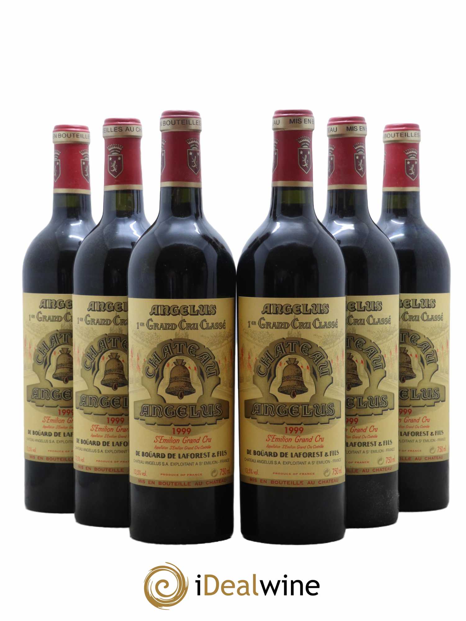 Château Angélus 1er Grand Cru Classé A 1999 - Lot de 6 bouteilles - 0