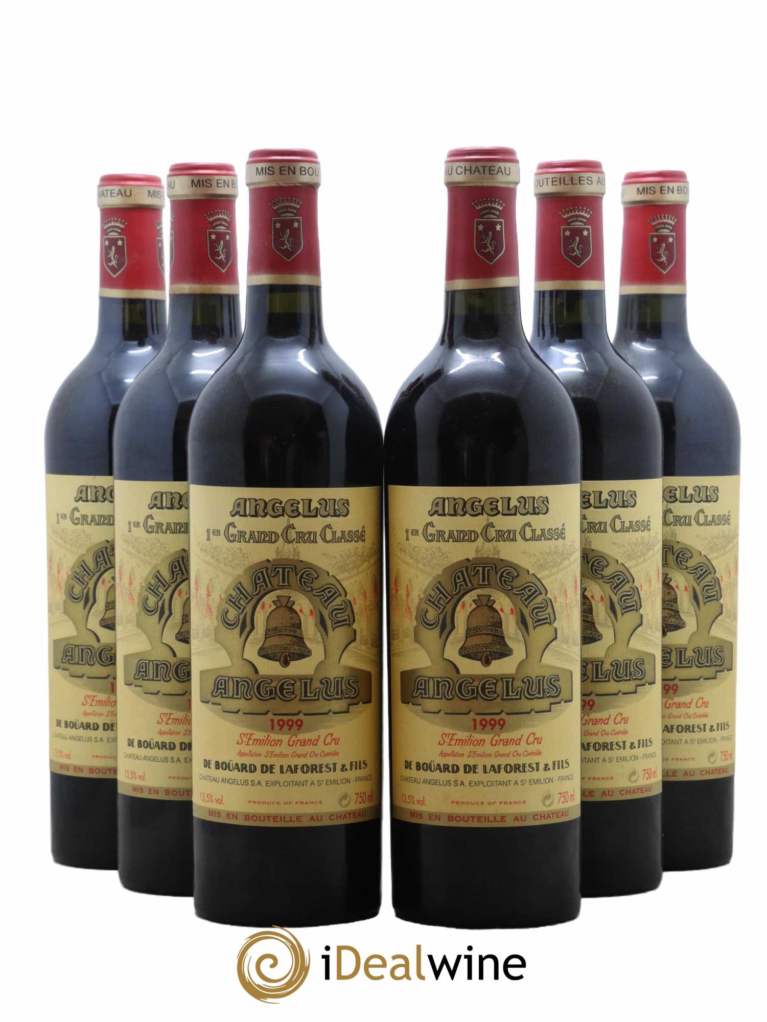Château Angélus 1er Grand Cru Classé A 1999 - Lot de 6 bouteilles - 0