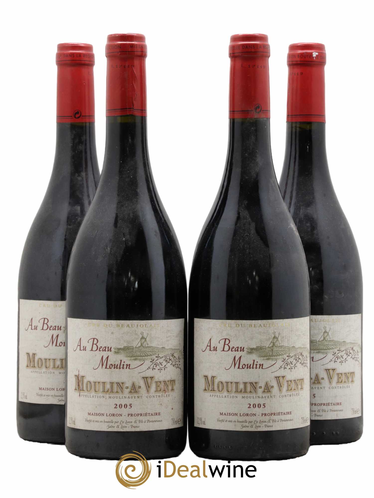 Moulin-à-Vent Au Beau Moulin Maison Loron 2005 - Lot de 4 bouteilles - 0