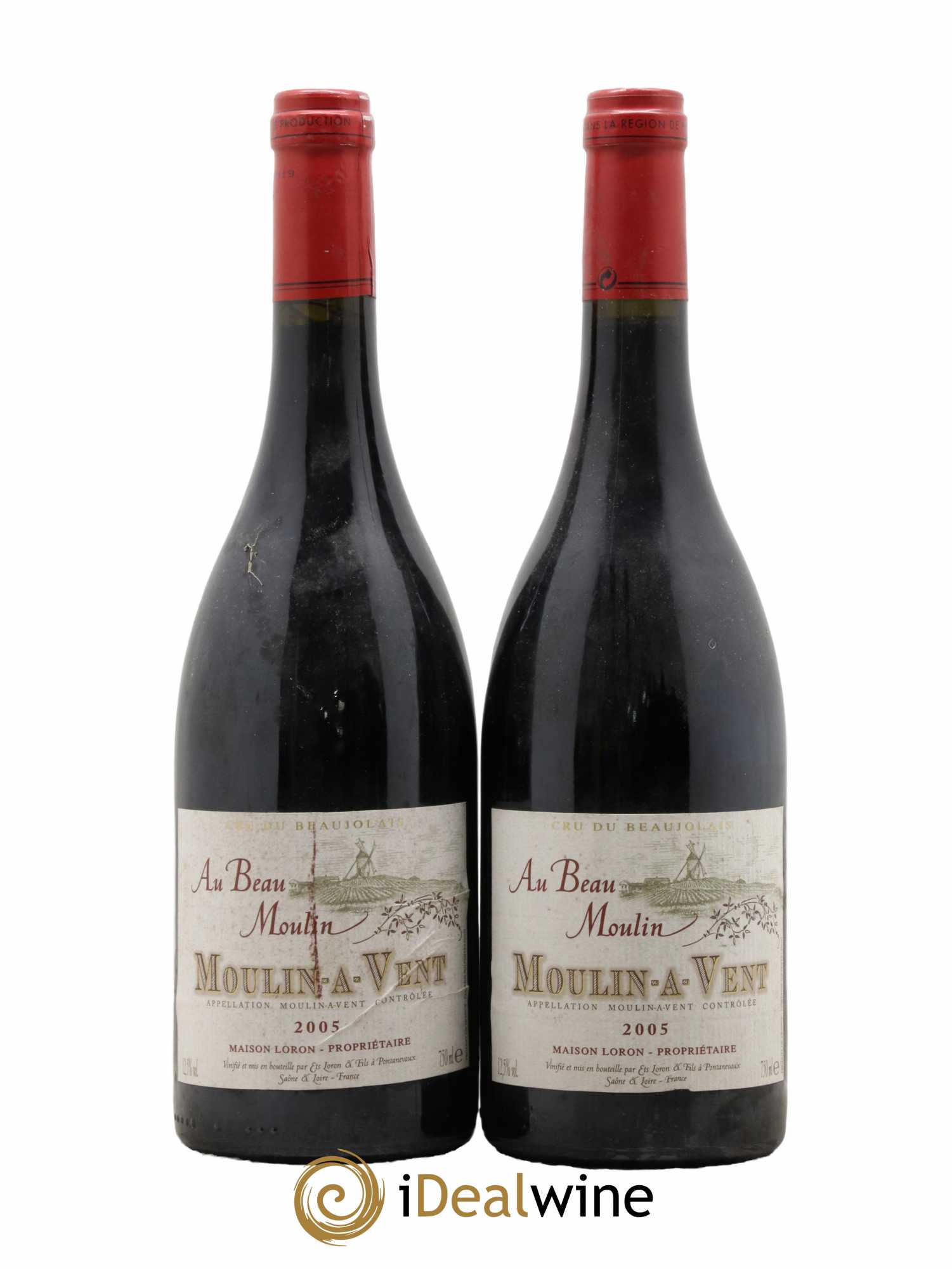 Moulin-à-Vent Au Beau Moulin Maison Loron 2005 - Lot de 2 bouteilles - 0