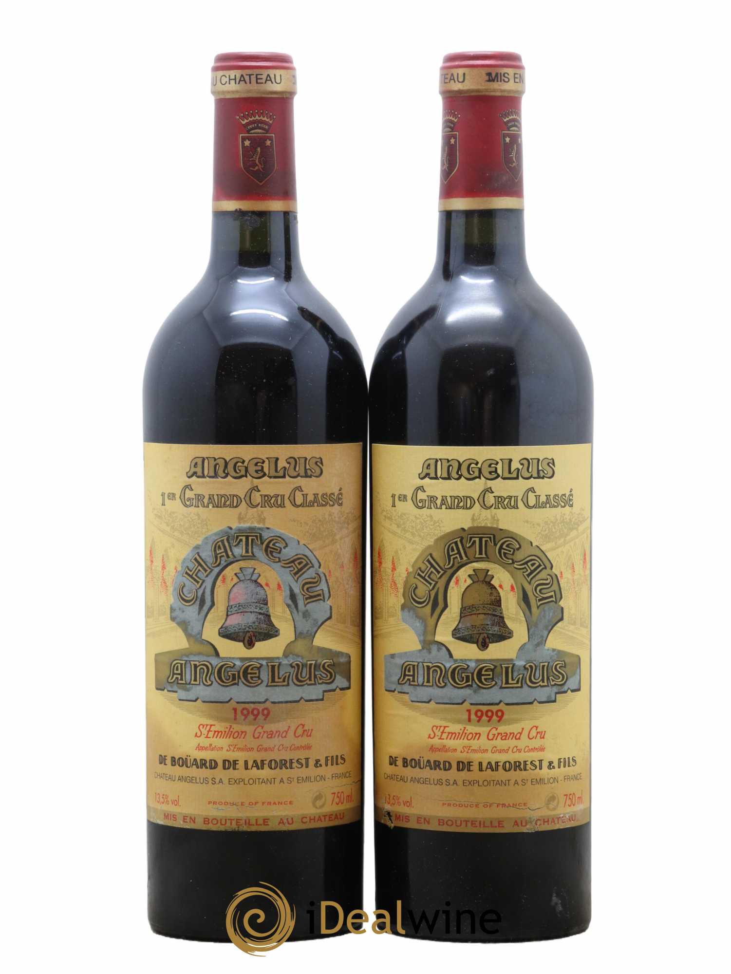 Château Angélus 1er Grand Cru Classé A 1999 - Lot de 2 bouteilles - 0