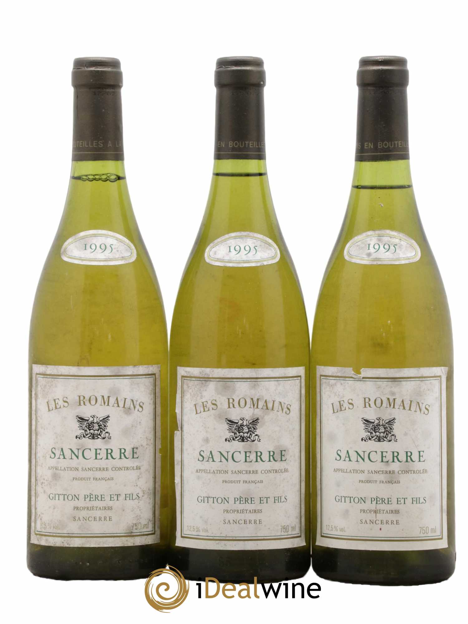 Sancerre Les Romains Domaine Gitton 1995 - Lotto di 3 bottiglie - 0
