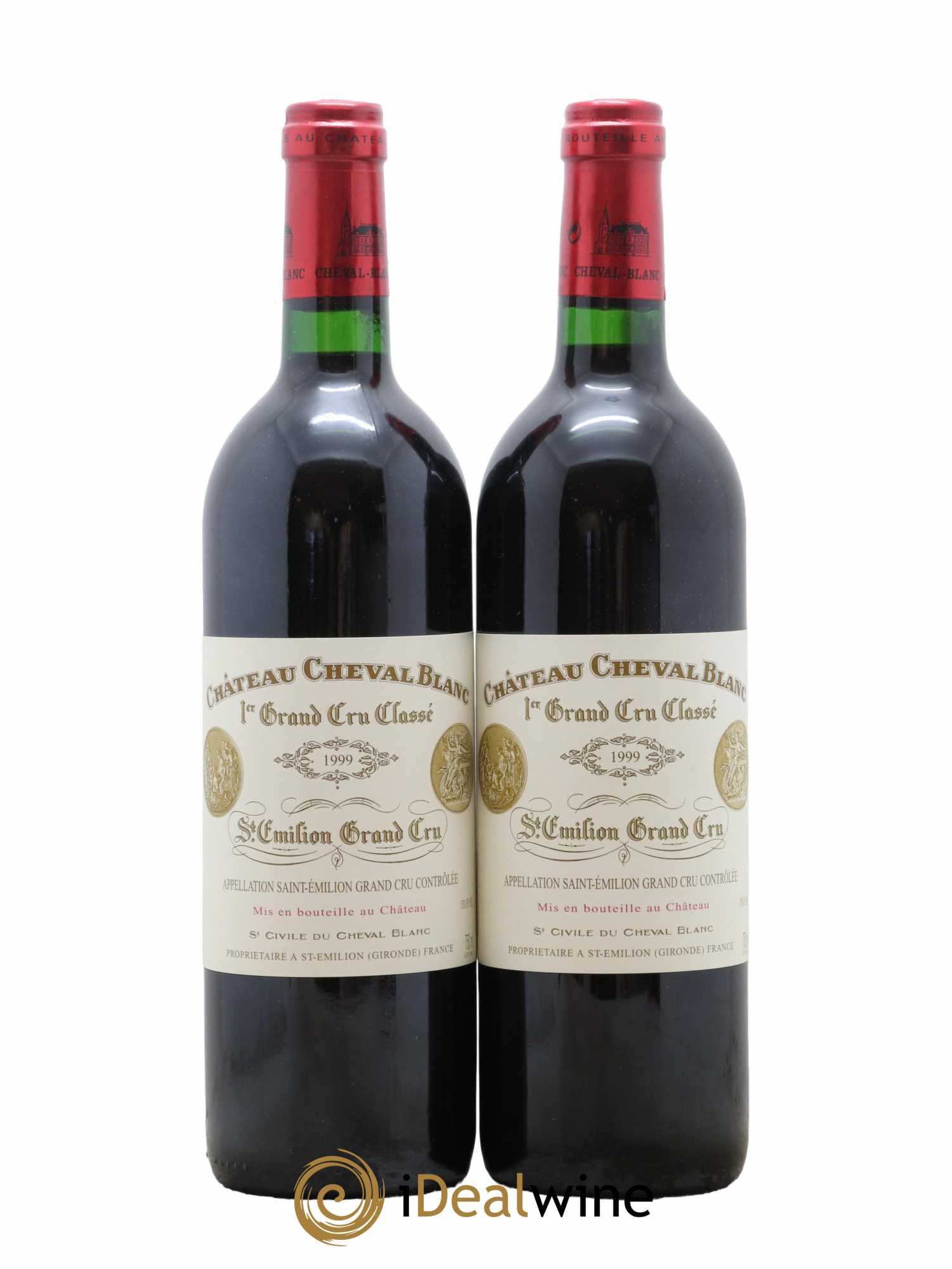 Château Cheval Blanc 1er Grand Cru Classé A 1999 - Lot de 2 bouteilles - 0