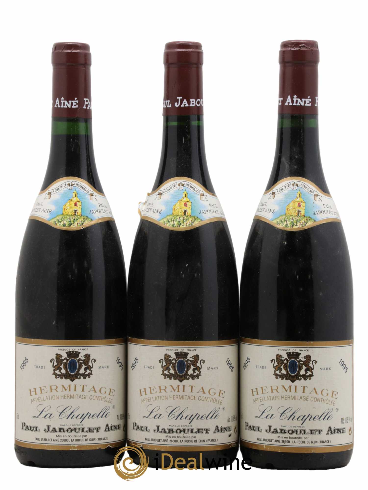 Hermitage La Chapelle Paul Jaboulet Ainé 1995 - Lot de 3 bouteilles - 0