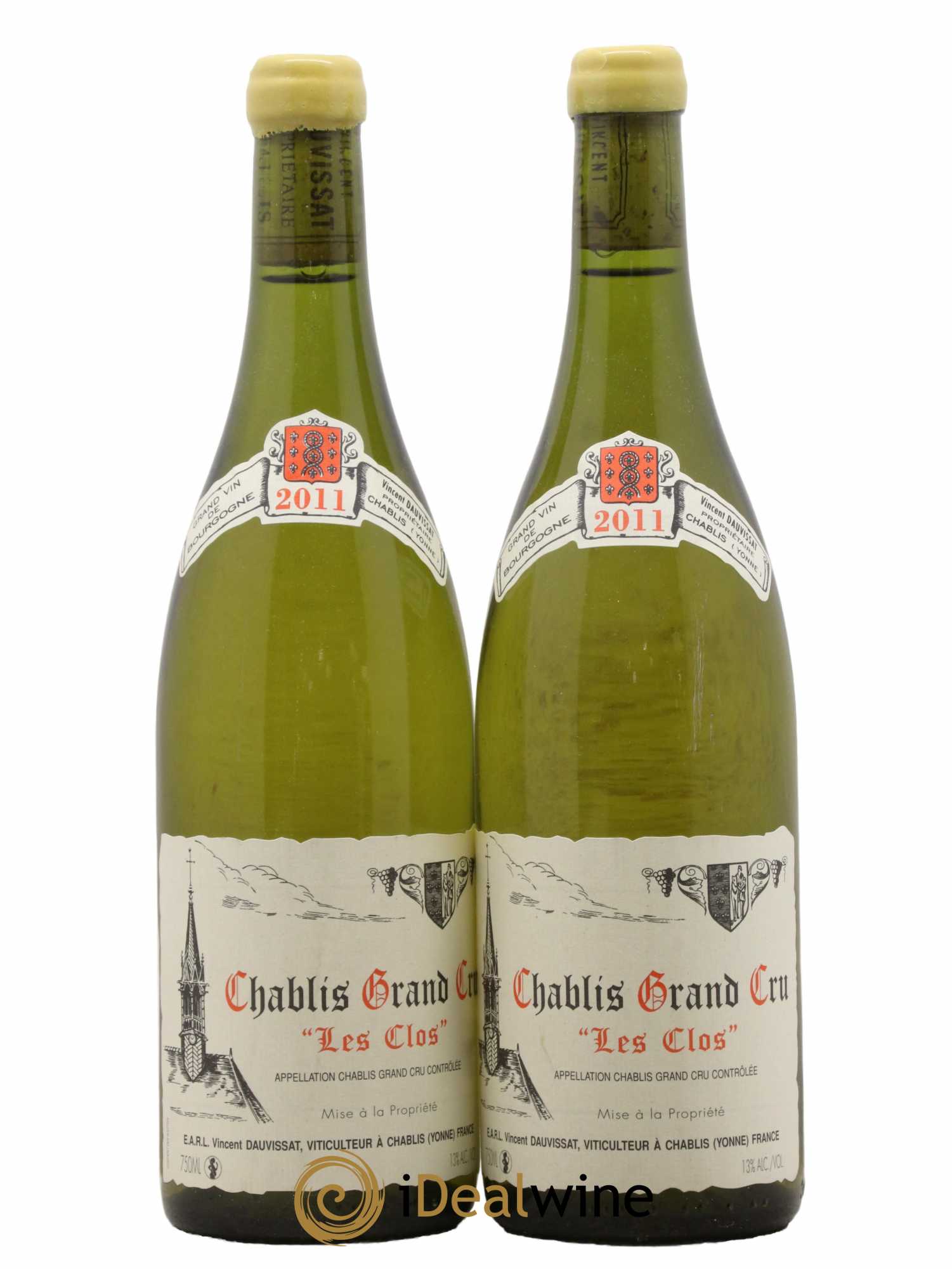 Chablis Grand Cru Les Clos Vincent Dauvissat (Domaine) 2011 - Lot de 2 bouteilles - 0