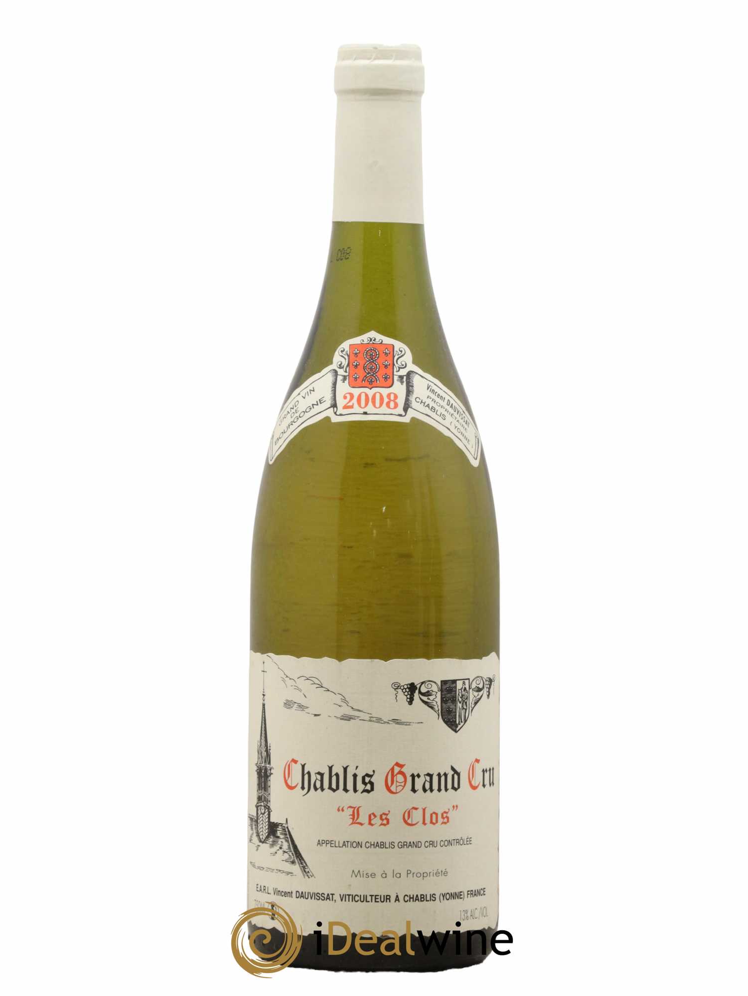 Chablis Grand Cru Les Clos Vincent Dauvissat (Domaine) 2008 - Lot de 1 bouteille - 0