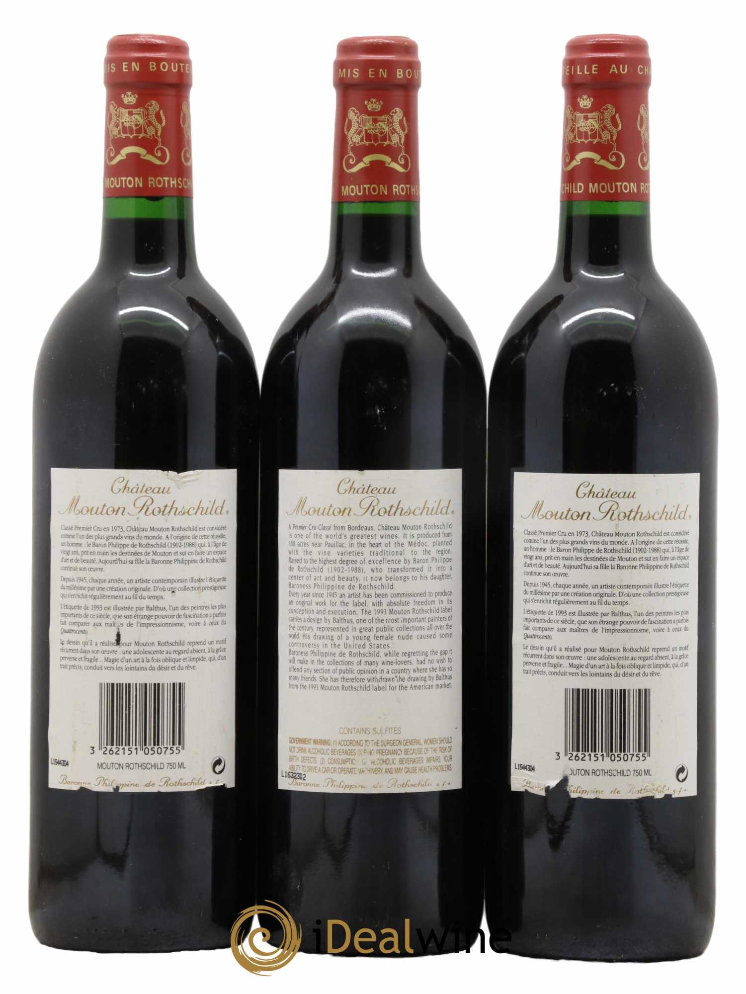 Buy Château Mouton Rothschild 1er Grand Cru Classé 1993 (lot