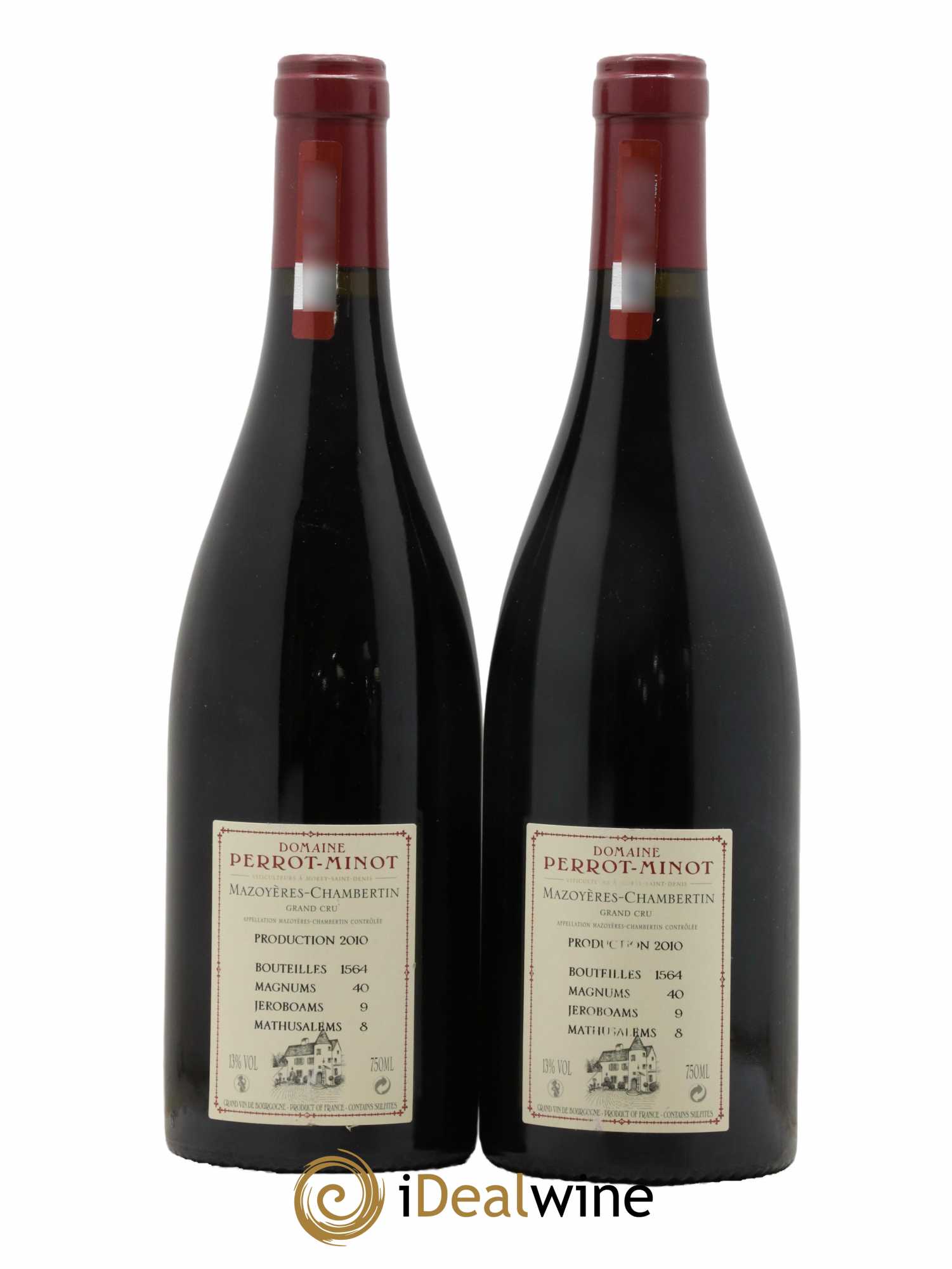 Mazoyères-Chambertin Grand Cru Vieilles Vignes Perrot-Minot 2010 - Lot de 2 bouteilles - 1