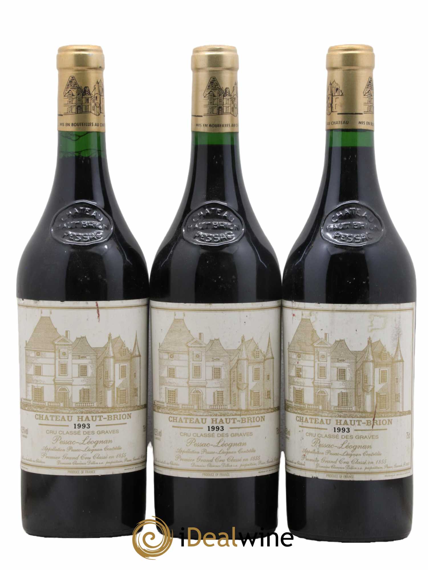 Château Haut Brion 1er Grand Cru Classé 1993 - Lot de 3 bouteilles - 0