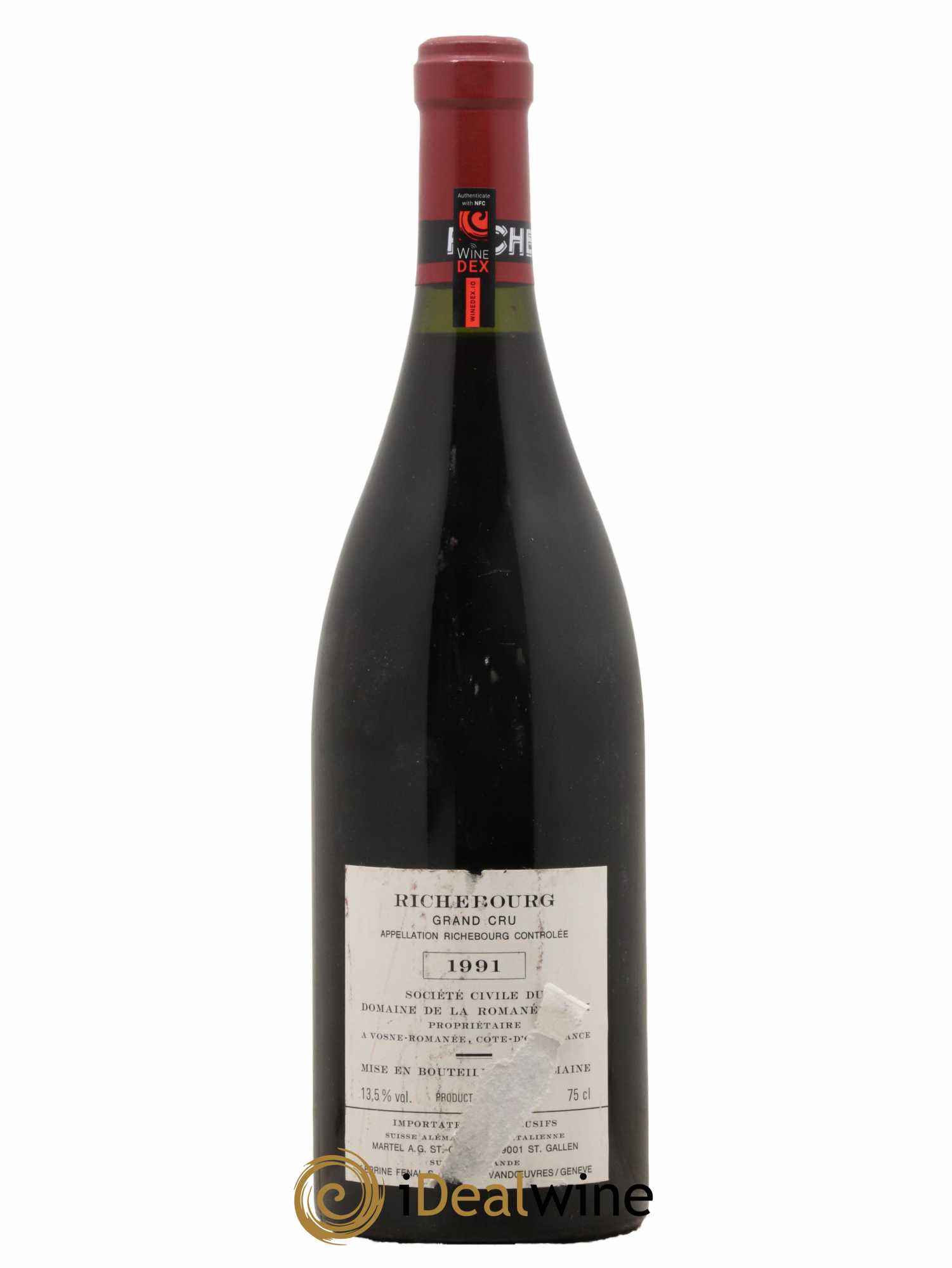 Richebourg Grand Cru Domaine de la Romanée-Conti 1991 - Lot de 1 bouteille - 1