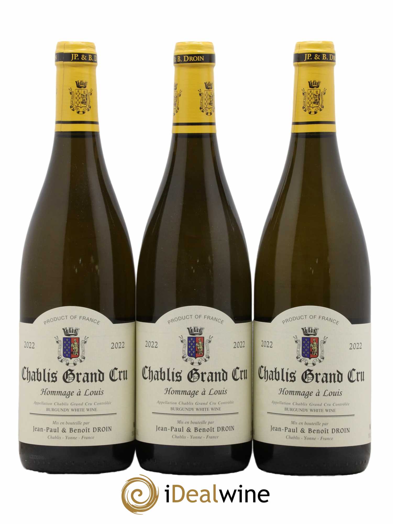 Chablis Grand Cru Hommage à Louis Jean-Paul & Benoît Droin (Domaine) 2022 - Lot de 3 bouteilles - 0