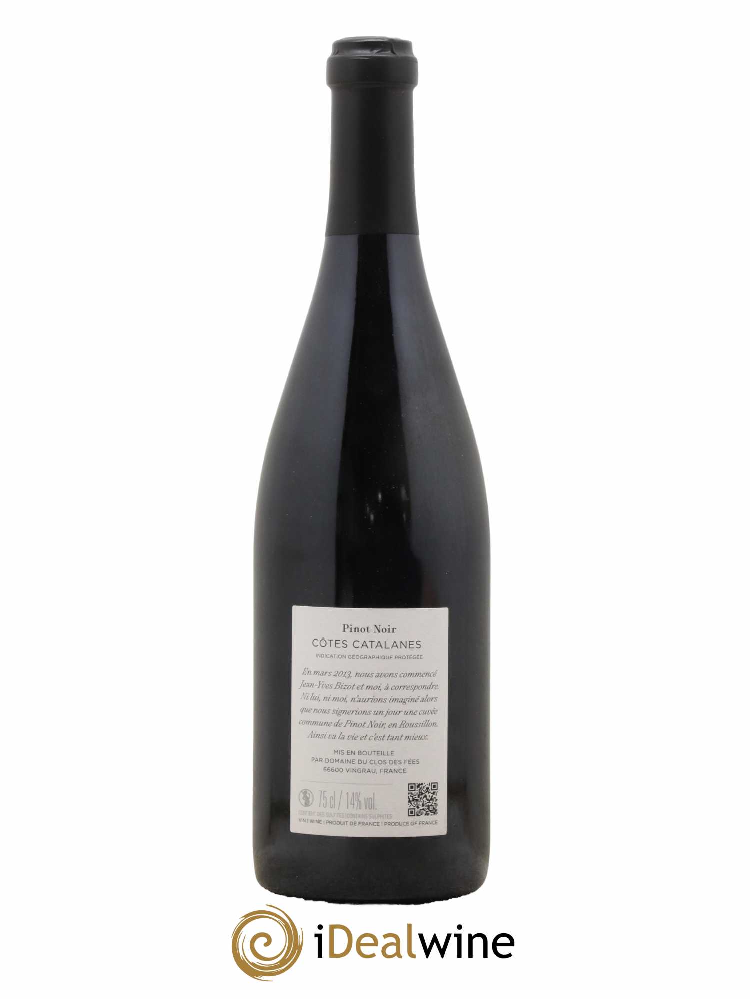 Côtes Catalanes Clos des Fées 100 Phrases pour éventails Hervé Bizeul 2020 - Lot de 1 bouteille - 1
