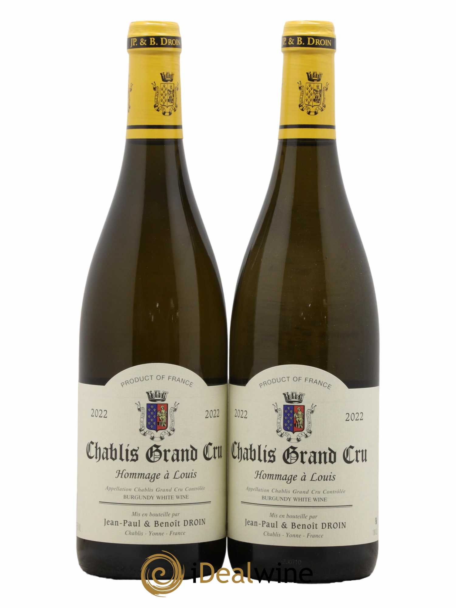 Chablis Grand Cru Hommage à Louis Jean-Paul & Benoît Droin (Domaine) 2022 - Lot de 2 bouteilles - 0
