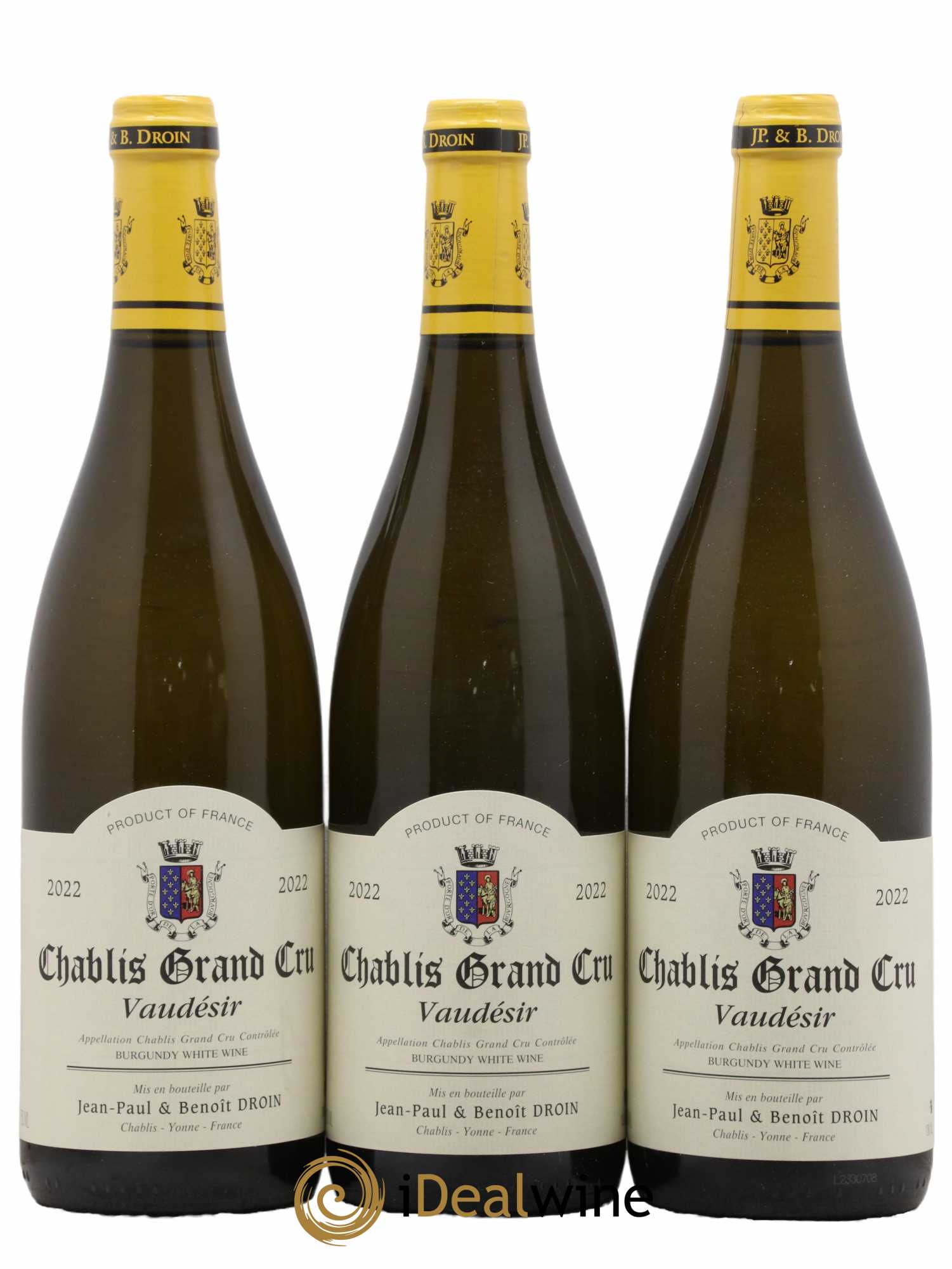 Chablis Grand Cru Vaudésir Jean-Paul & Benoît Droin (Domaine) 2022 - Lot de 3 bouteilles - 0