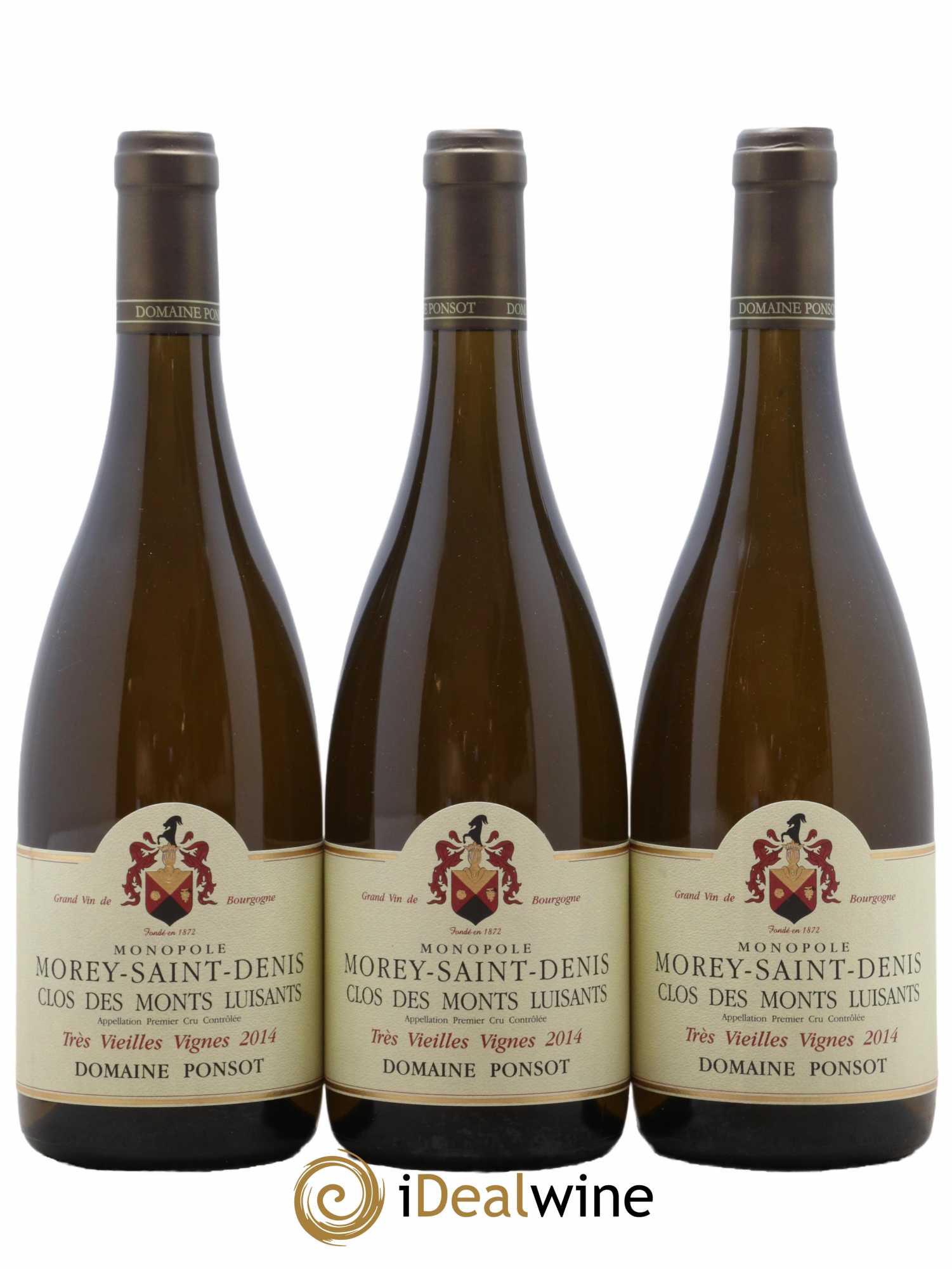 Morey-Saint-Denis 1er Cru Clos des Monts Luisants Vieilles Vignes Ponsot (Domaine) 2014 - Lot de 3 bouteilles - 0