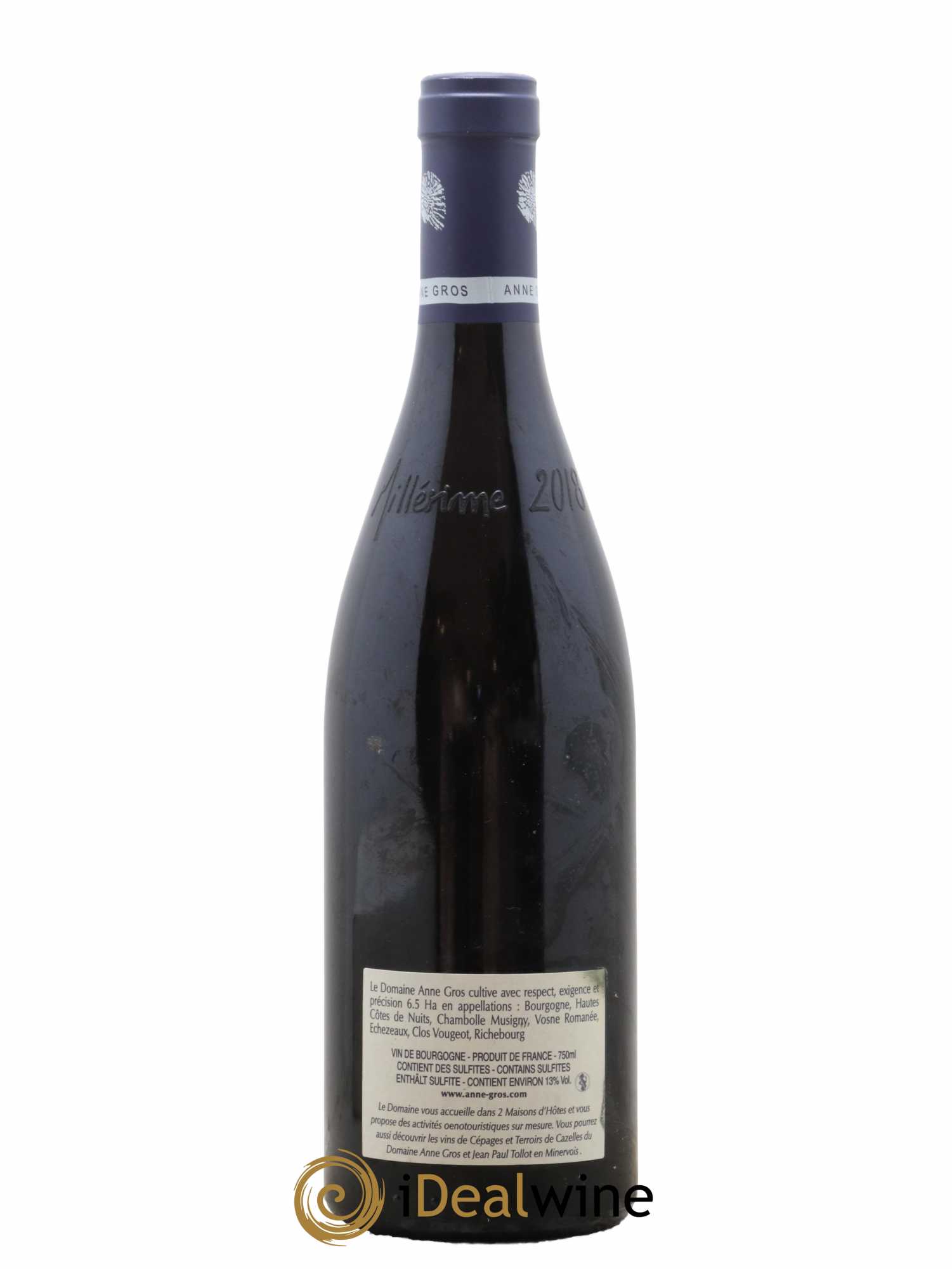 Clos de Vougeot Grand Cru Le Grand Maupertui Anne Gros 2018 - Lot de 1 bouteille - 1