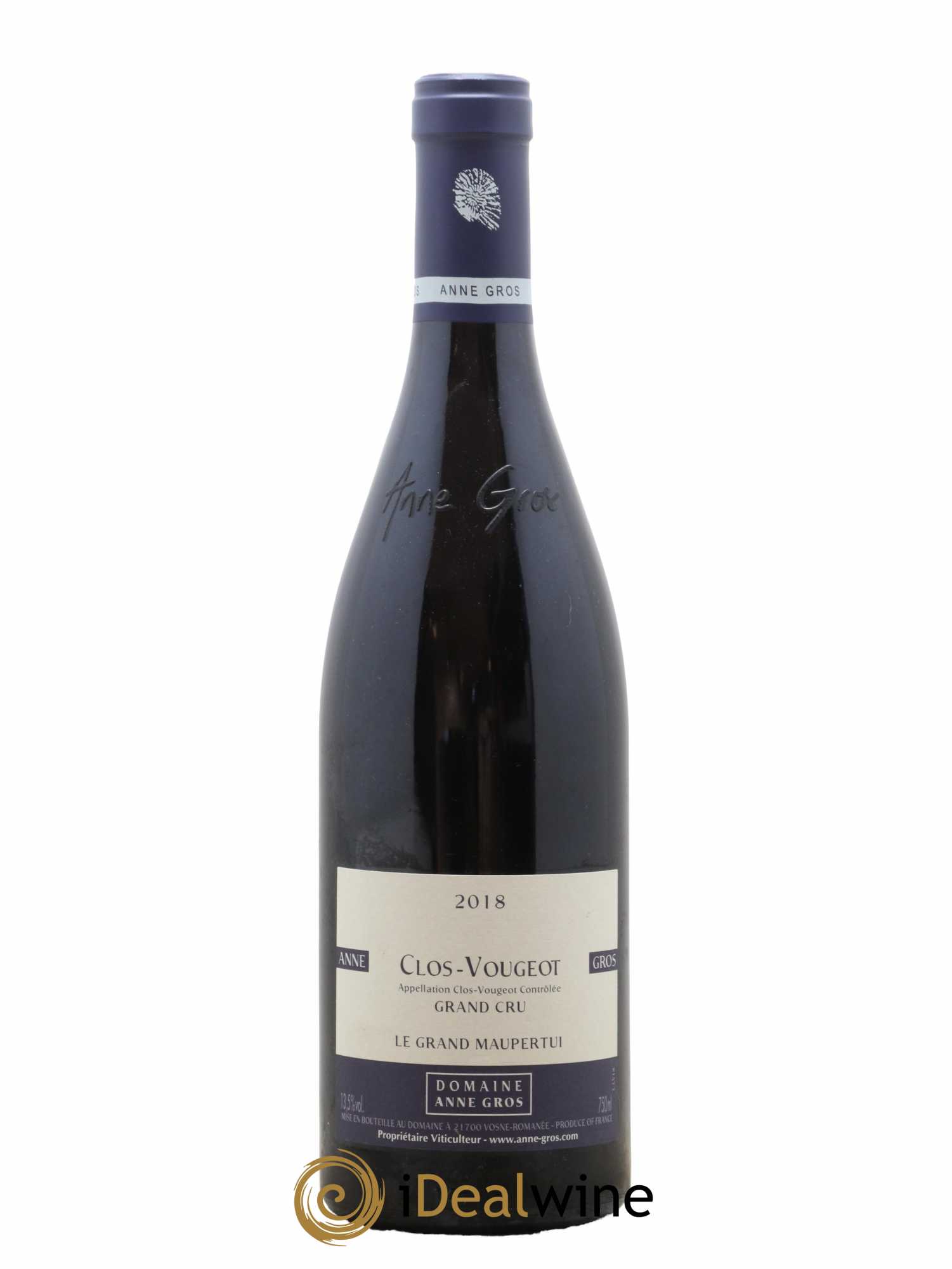 Clos de Vougeot Grand Cru Le Grand Maupertui Anne Gros 2018 - Lot de 1 bouteille - 0