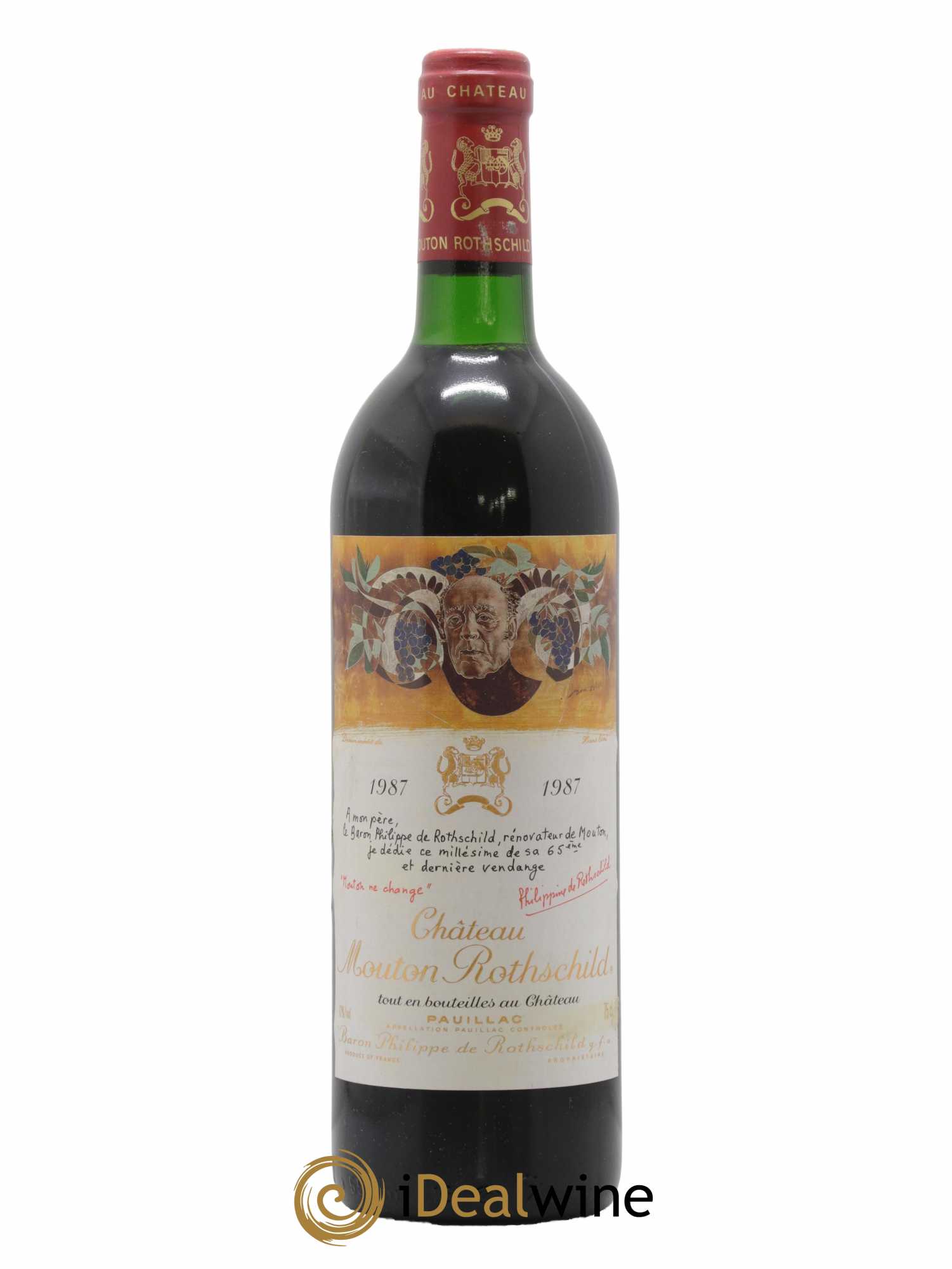 Château Mouton Rothschild 1er Grand Cru Classé 1987 - Lot de 1 bouteille - 0