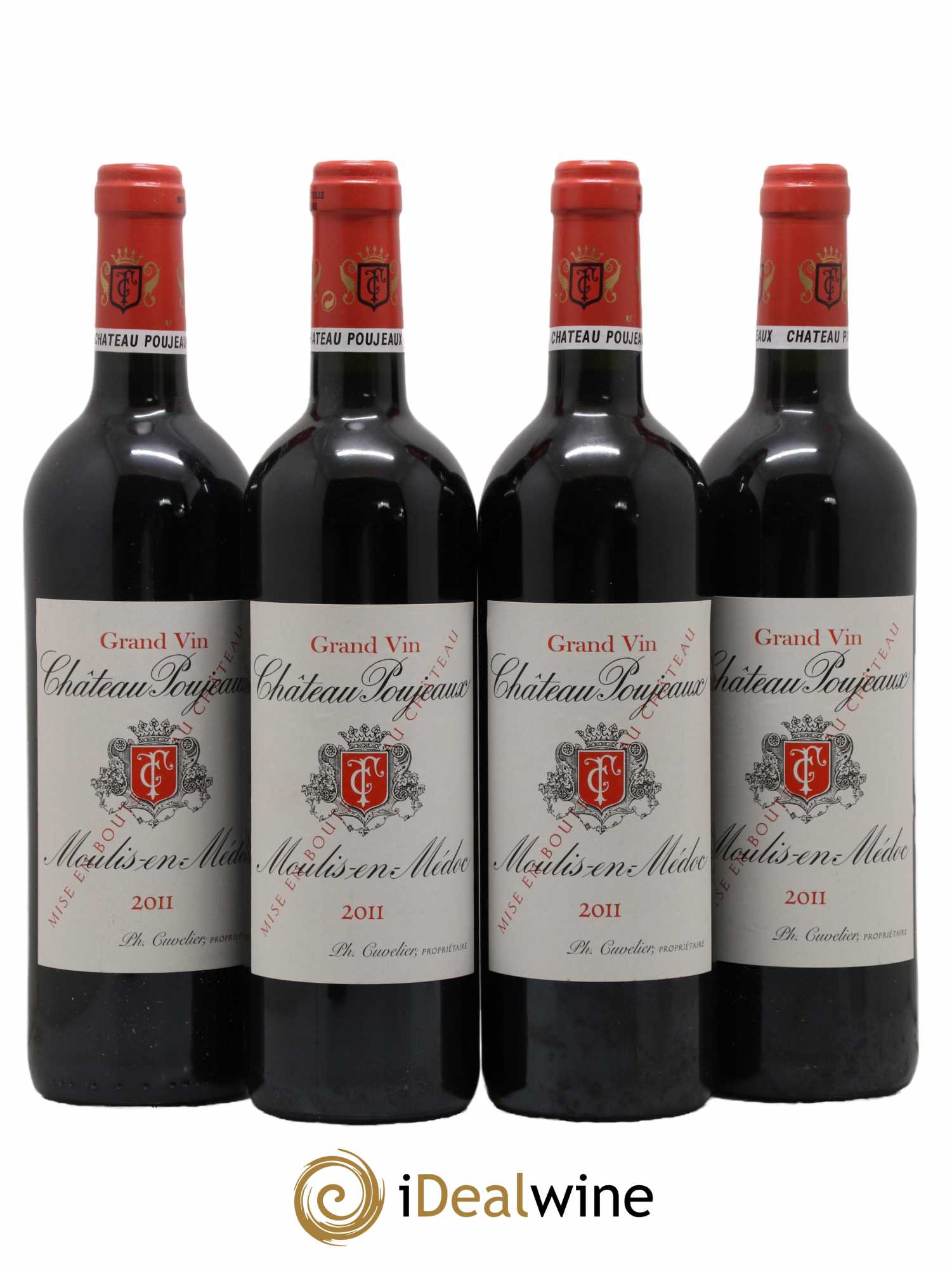 Château Poujeaux 2011 - Lot de 4 bouteilles - 0