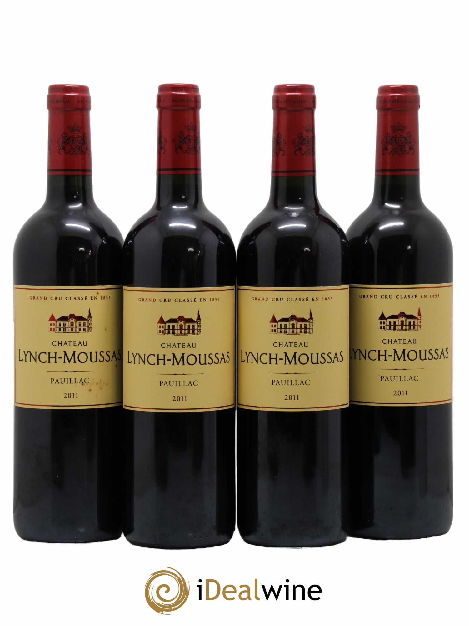 Château Lynch Moussas 5ème Grand Cru Classé 2011 - Lot de 4 bouteilles - 0
