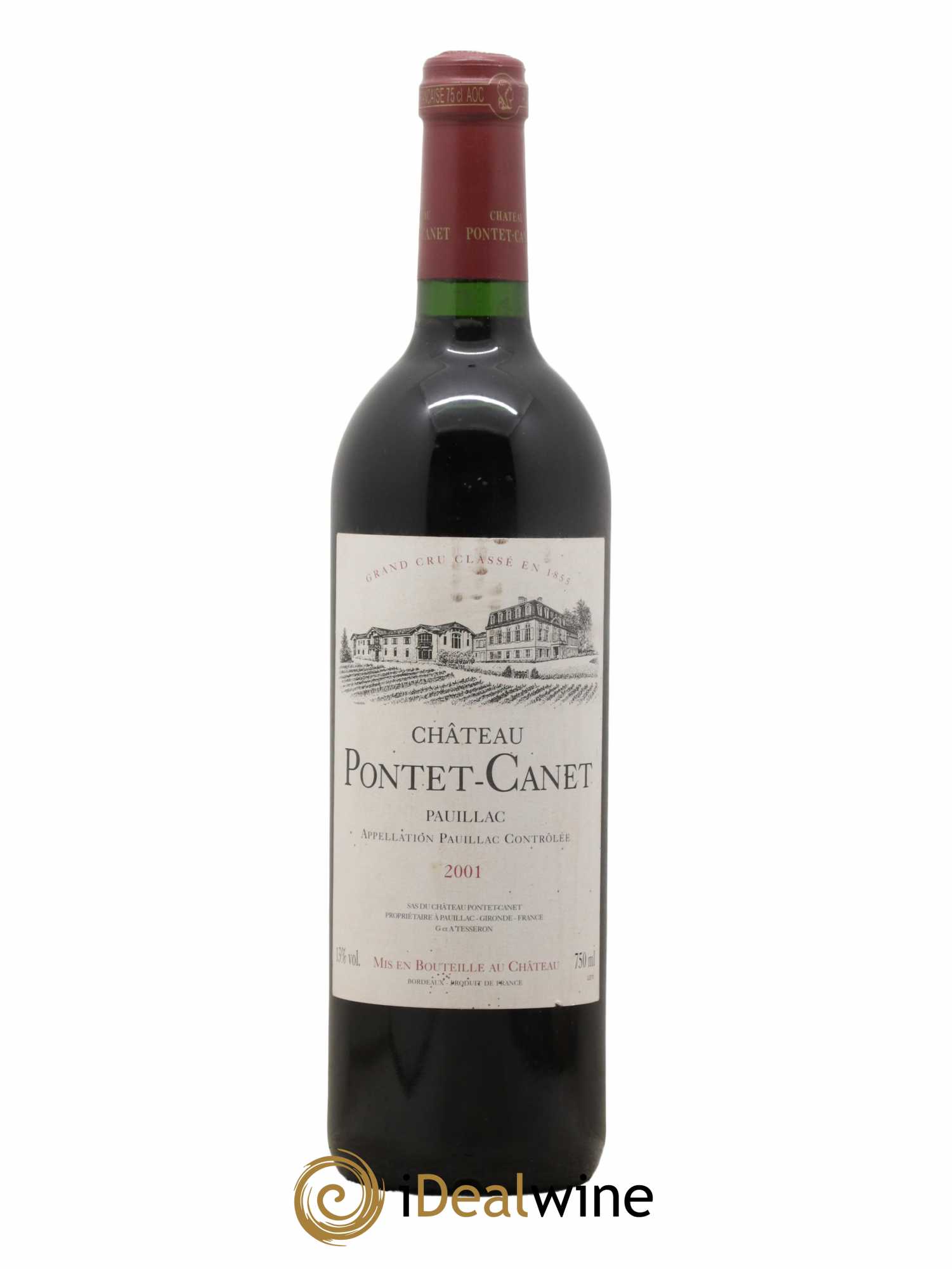 Château Pontet Canet 5ème Grand Cru Classé 2001 - Lot de 1 bouteille - 0