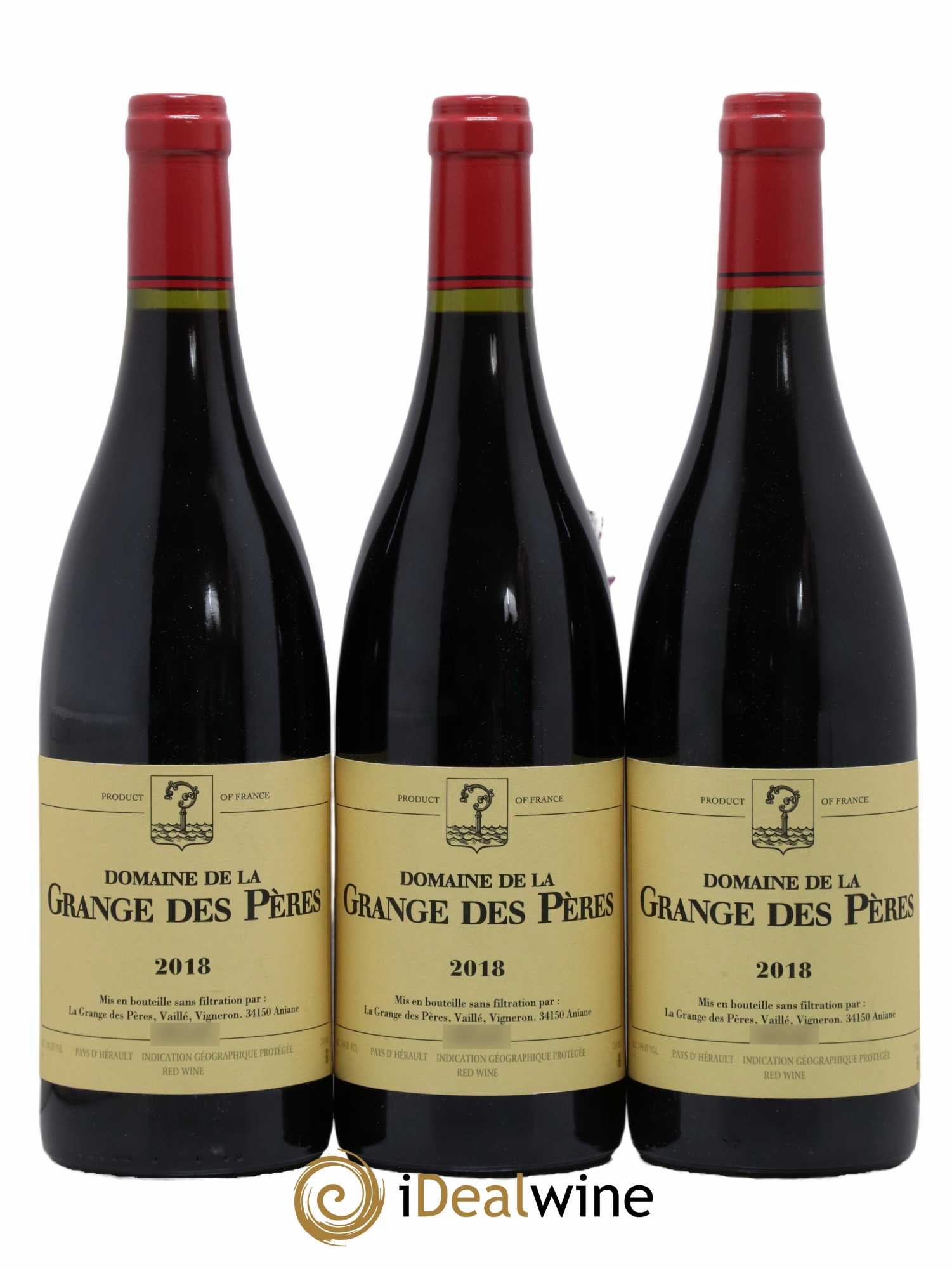 Pays d'Hérault Grange des Pères Laurent Vaillé 2018 - Lot de 3 bouteilles - 0
