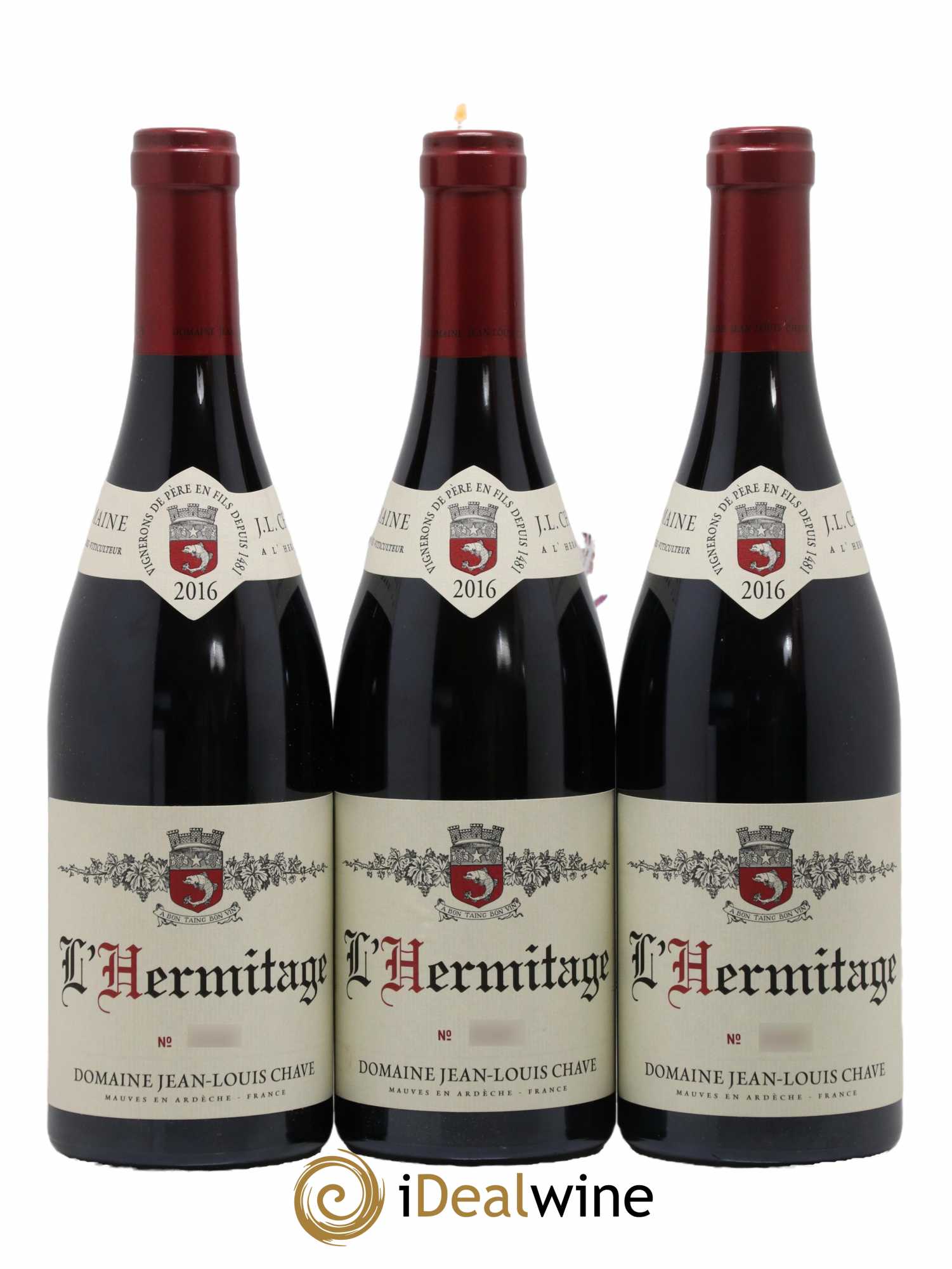 Hermitage Jean-Louis Chave 2016 - Lot de 3 bouteilles - 0