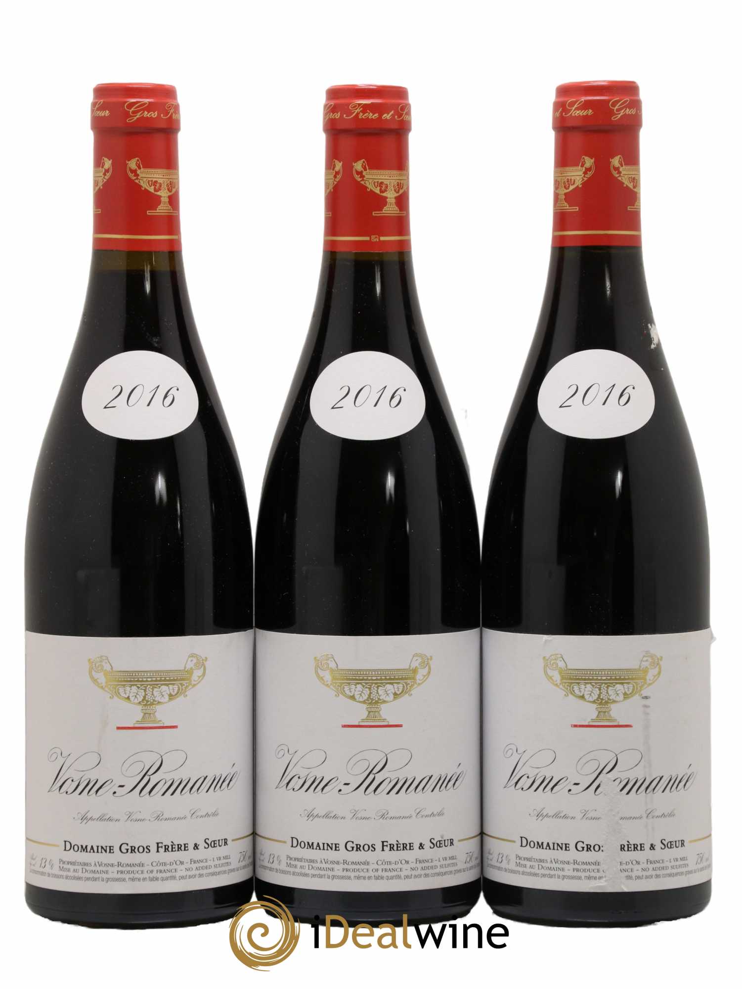 Vosne-Romanée Gros Frère & Soeur 2016 - Lot de 3 bouteilles - 0