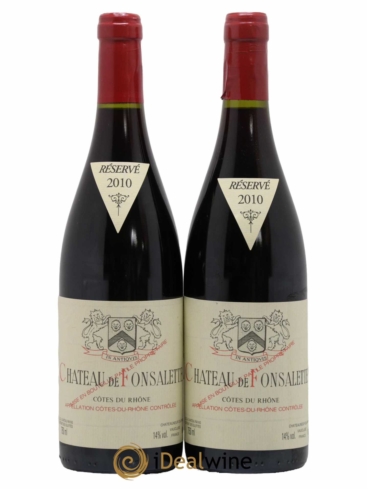 Côtes-du-Rhône Château de Fonsalette Emmanuel Reynaud 2010 - Lot de 2 bouteilles - 0