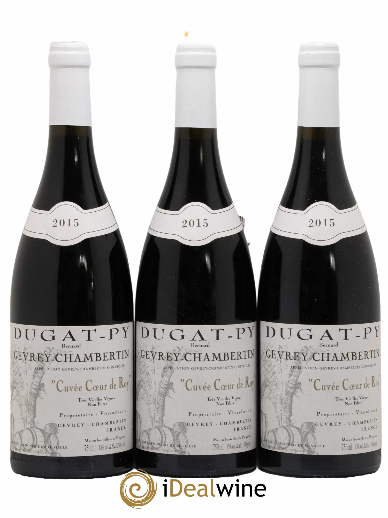 Gevrey-Chambertin Coeur de Roy Très Vieilles Vignes Dugat-Py 2015 - Lot de 3 bouteilles - 0