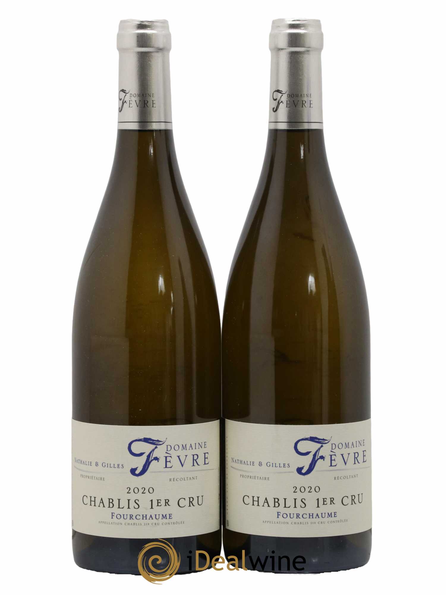 Chablis 1er Cru Fourchaume Nathalie et Gilles Fèvre 2020 - Lot de 2 bouteilles - 0