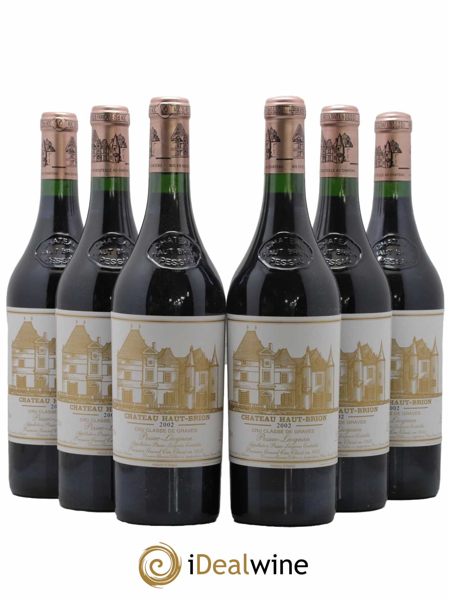 Château Haut Brion 1er Grand Cru Classé 2002 - Lot de 6 bouteilles - 0
