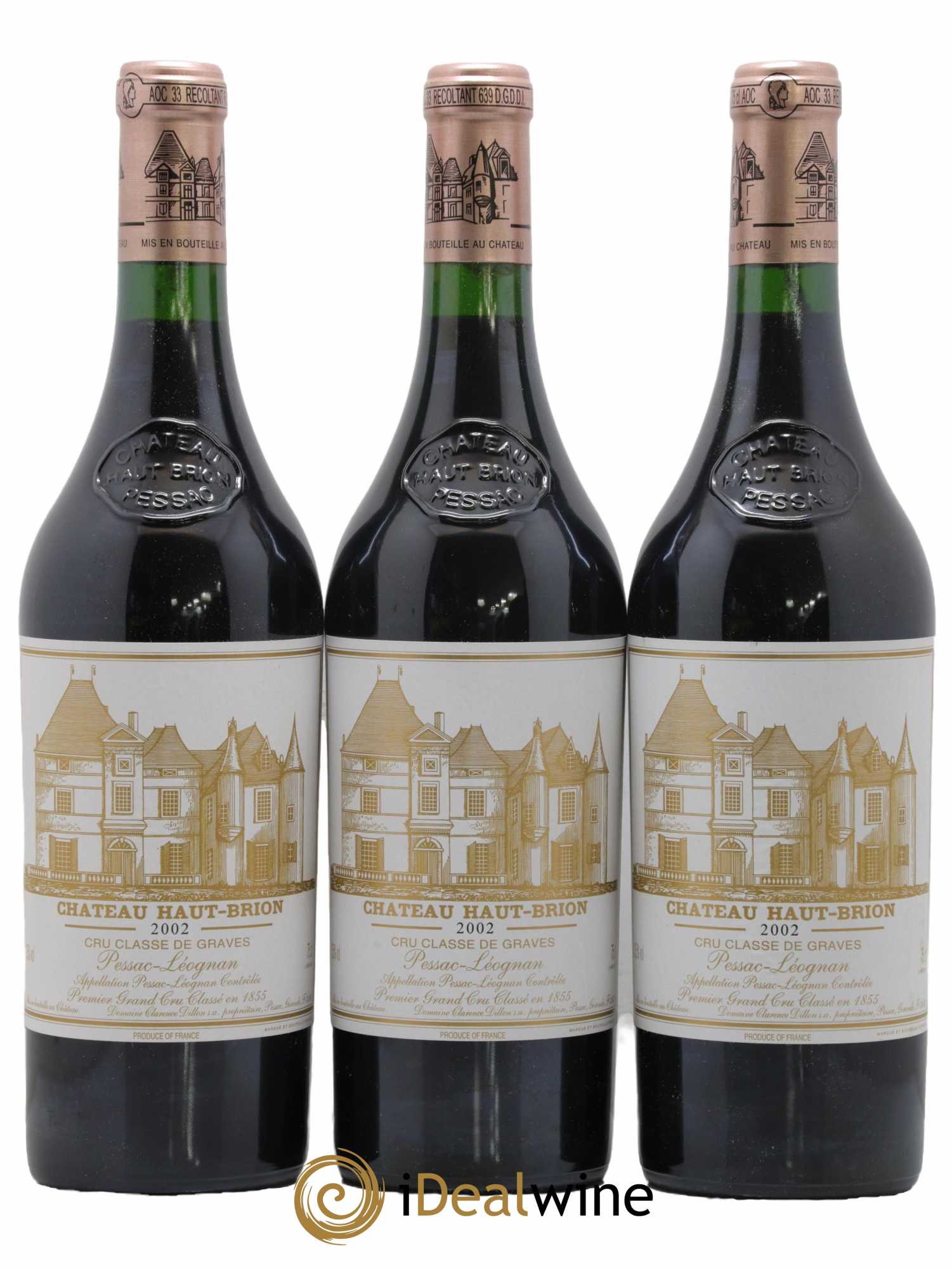 Château Haut Brion 1er Grand Cru Classé 2002 - Lot de 6 bouteilles - 1