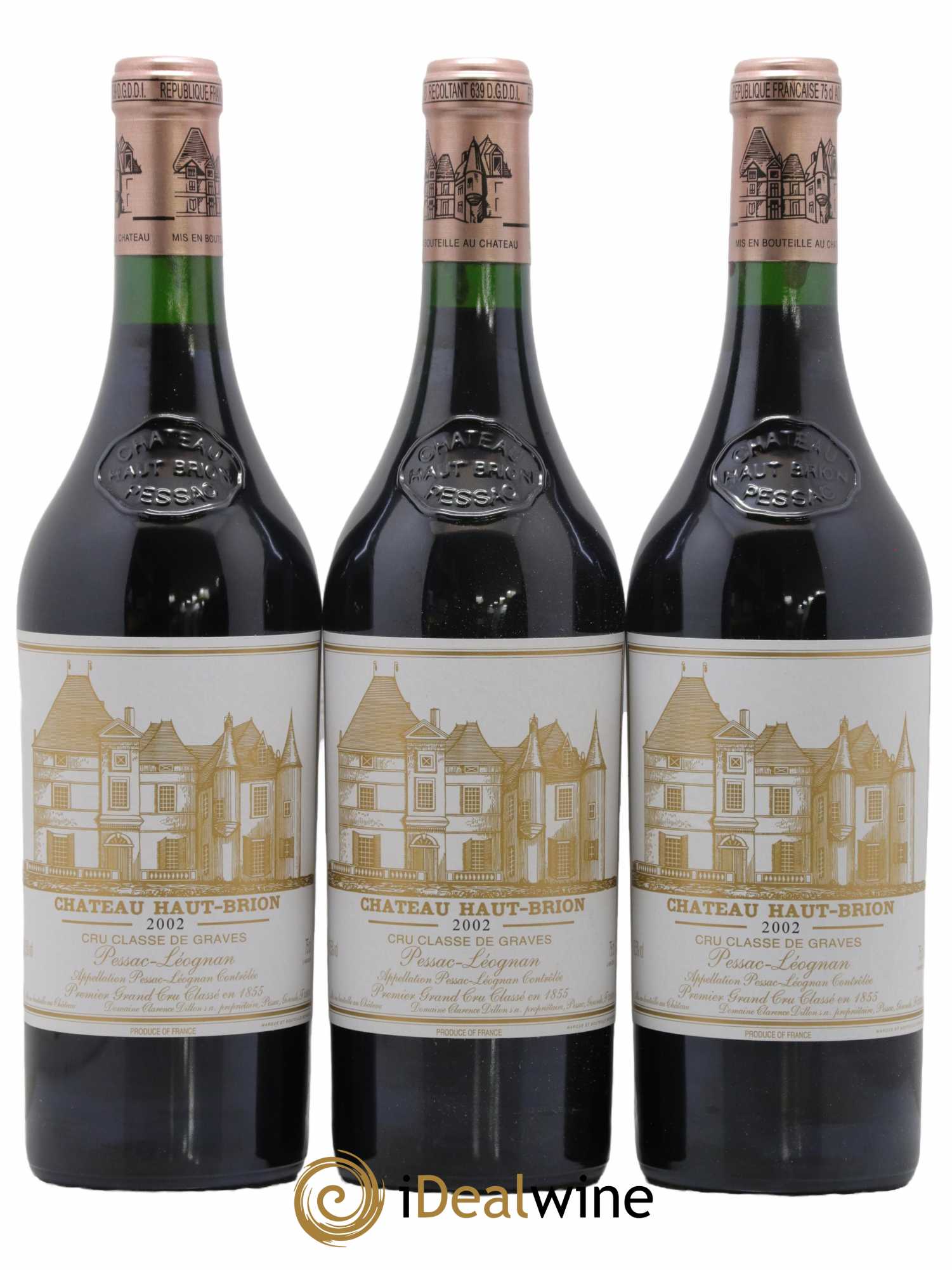 Château Haut Brion 1er Grand Cru Classé 2002 - Lot de 6 bouteilles - 2