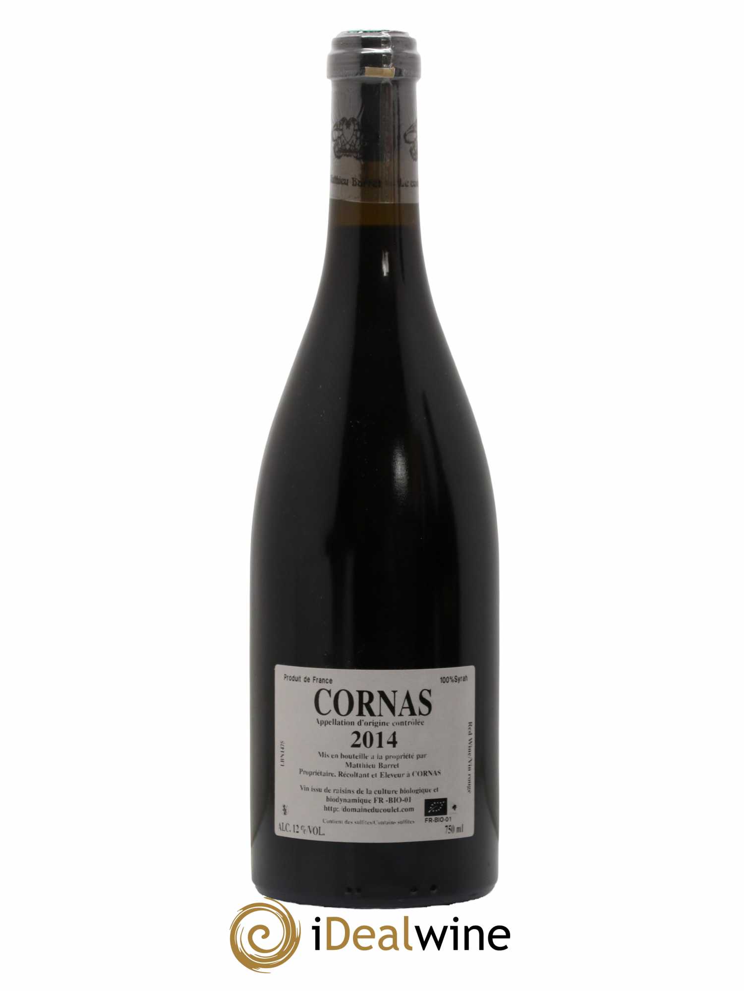 Cornas Billes Noires Coulet (Domaine du) - Matthieu Barret 2014 - Lot de 1 bouteille - 1