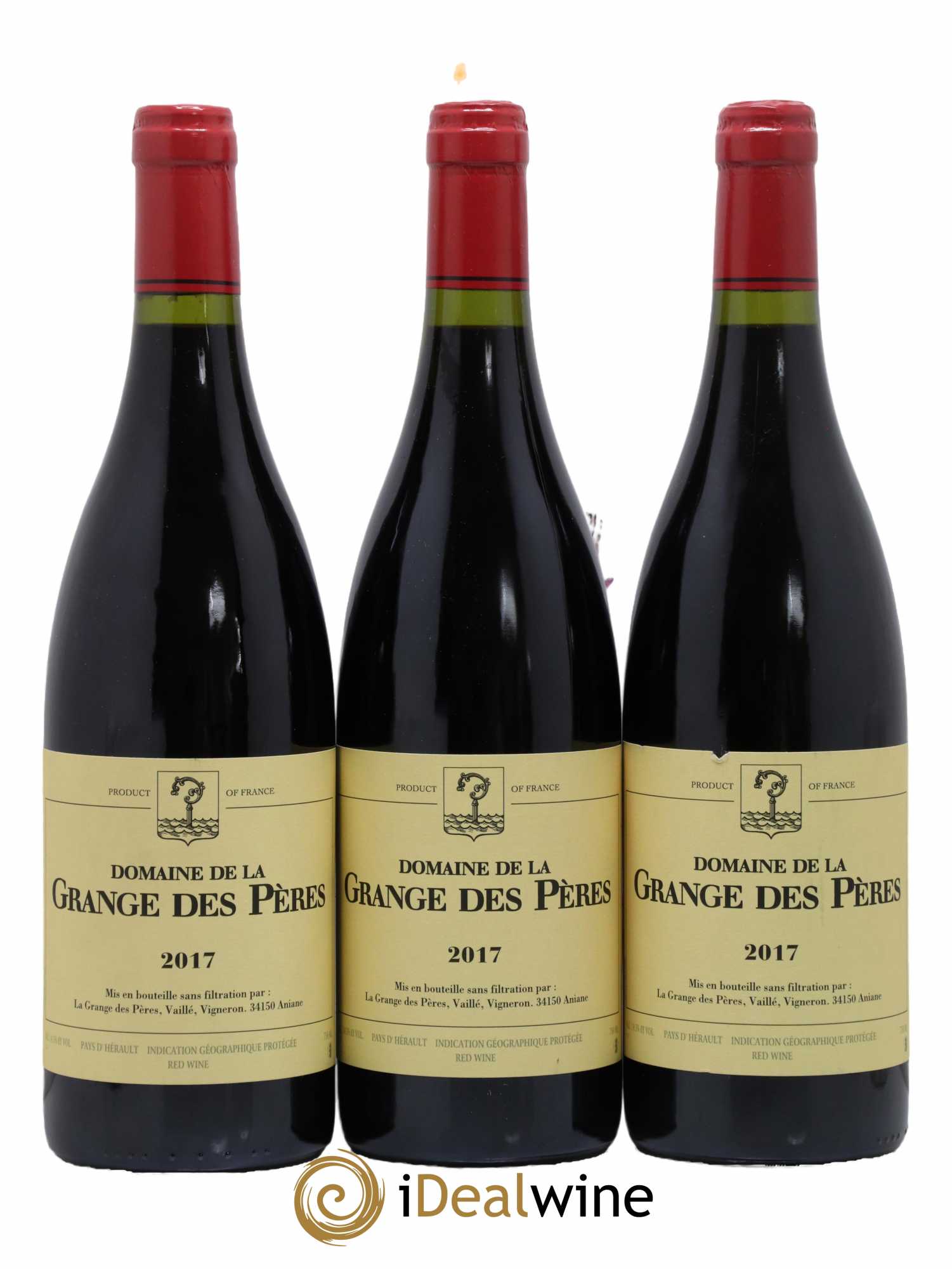 Pays d'Hérault Grange des Pères Laurent Vaillé 2017 - Lot de 3 bouteilles - 0