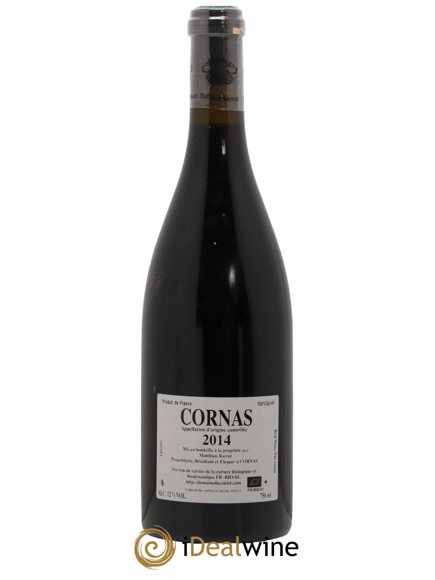 Cornas Billes Noires Coulet (Domaine du) - Matthieu Barret 2014 - Lot de 1 bouteille - 1