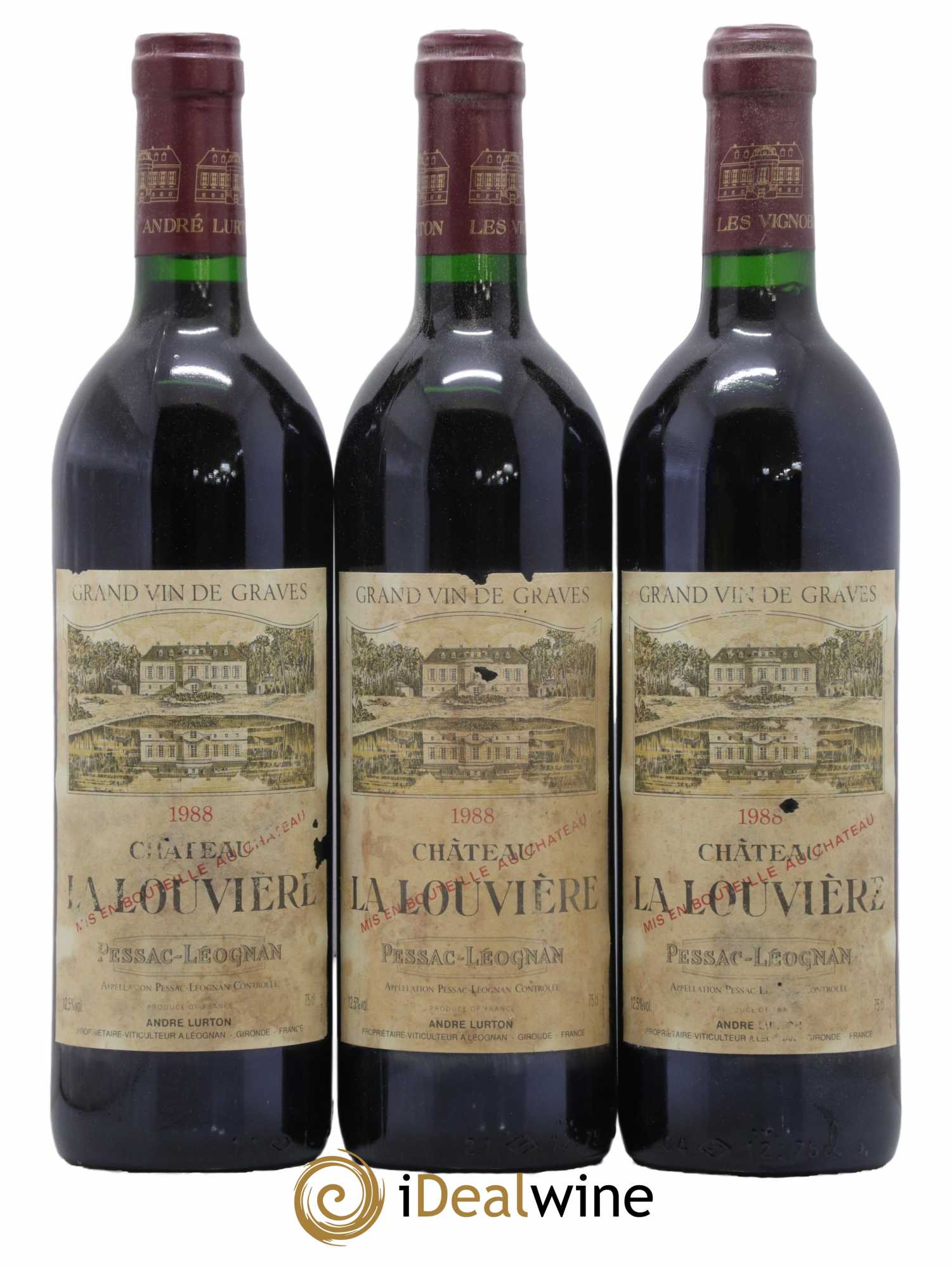 Château la Louvière 1988 - Lot de 12 bouteilles - 3