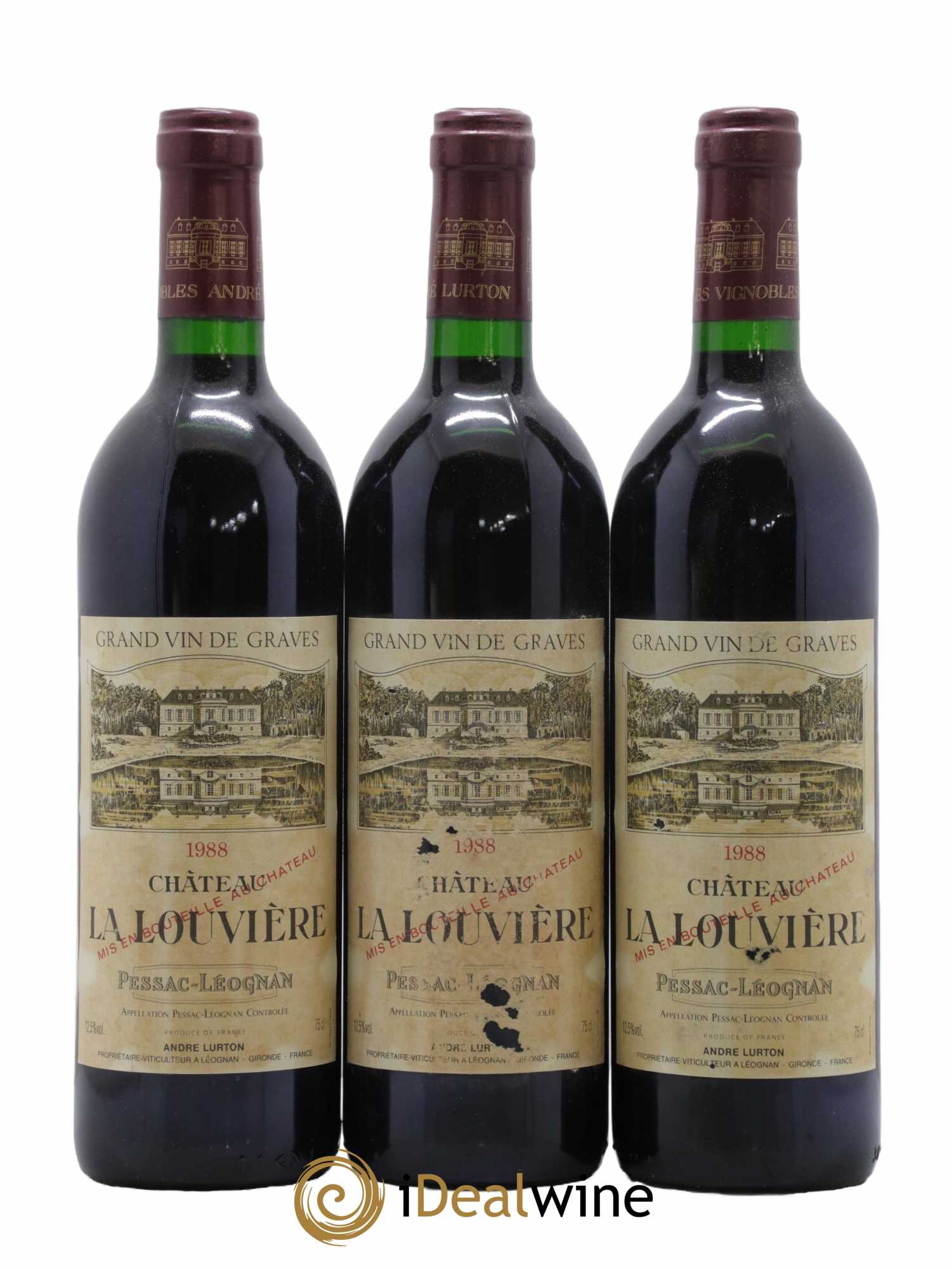 Château la Louvière 1988 - Lot de 12 bouteilles - 3