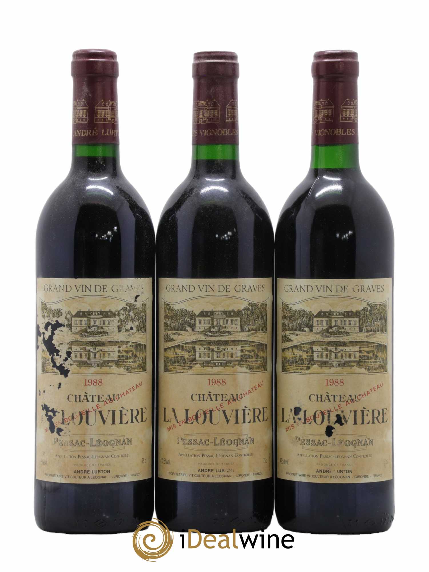 Château la Louvière 1988 - Lot de 12 bouteilles - 4