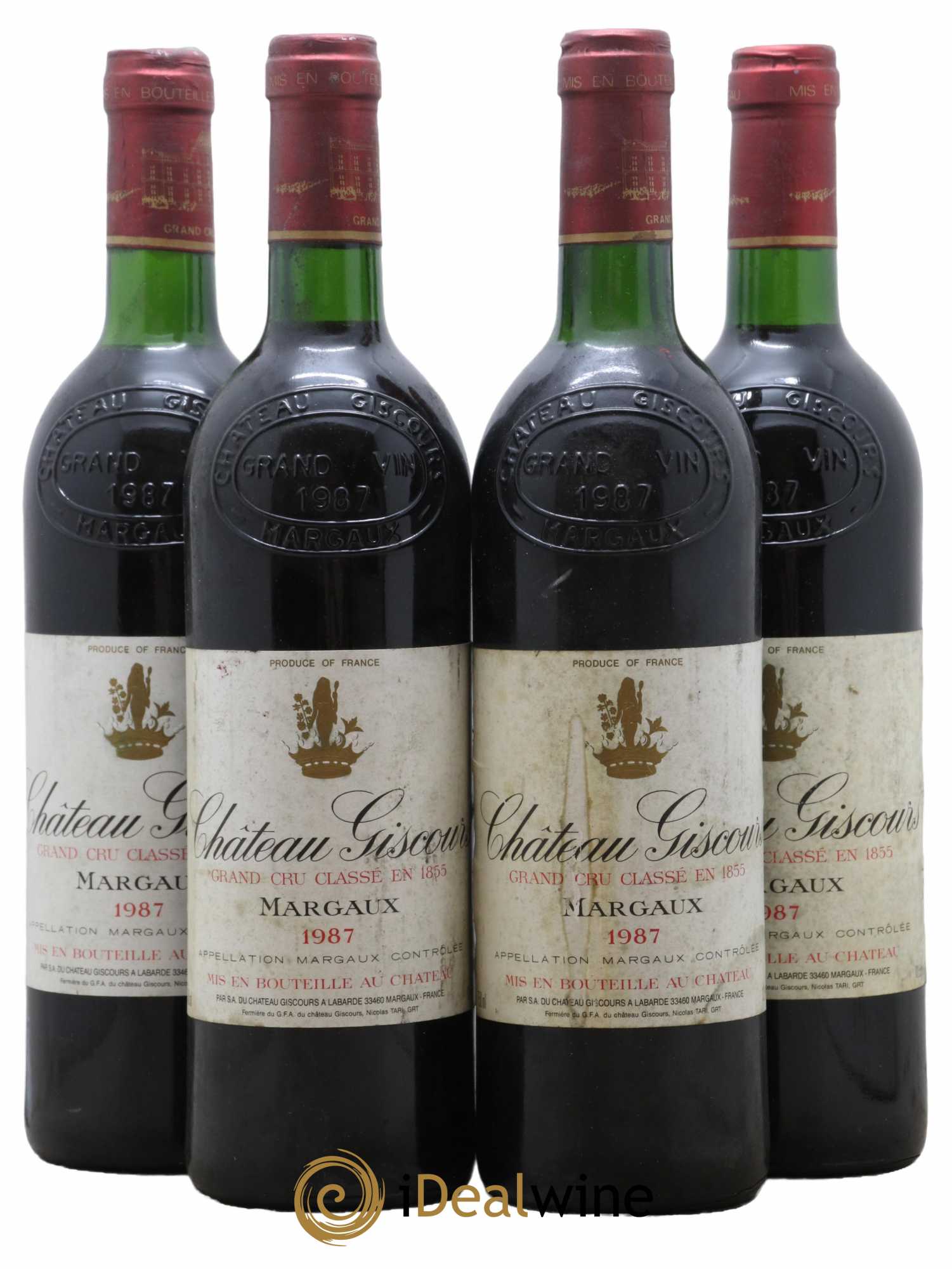 Château Giscours 3ème Grand Cru Classé 1987 - Lot de 4 bouteilles - 0