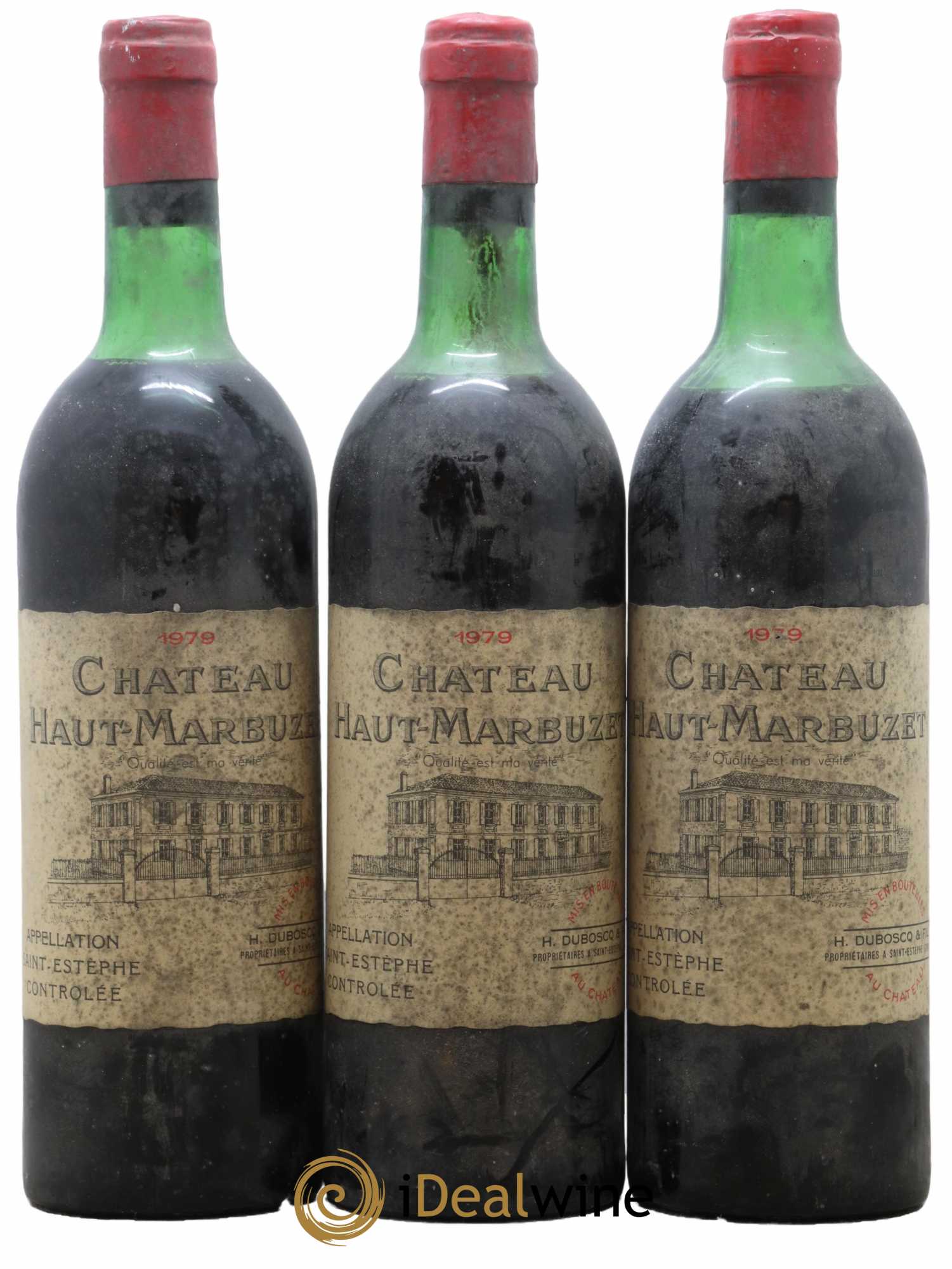 Château Haut Marbuzet 1979 - Lot de 3 bouteilles - 0