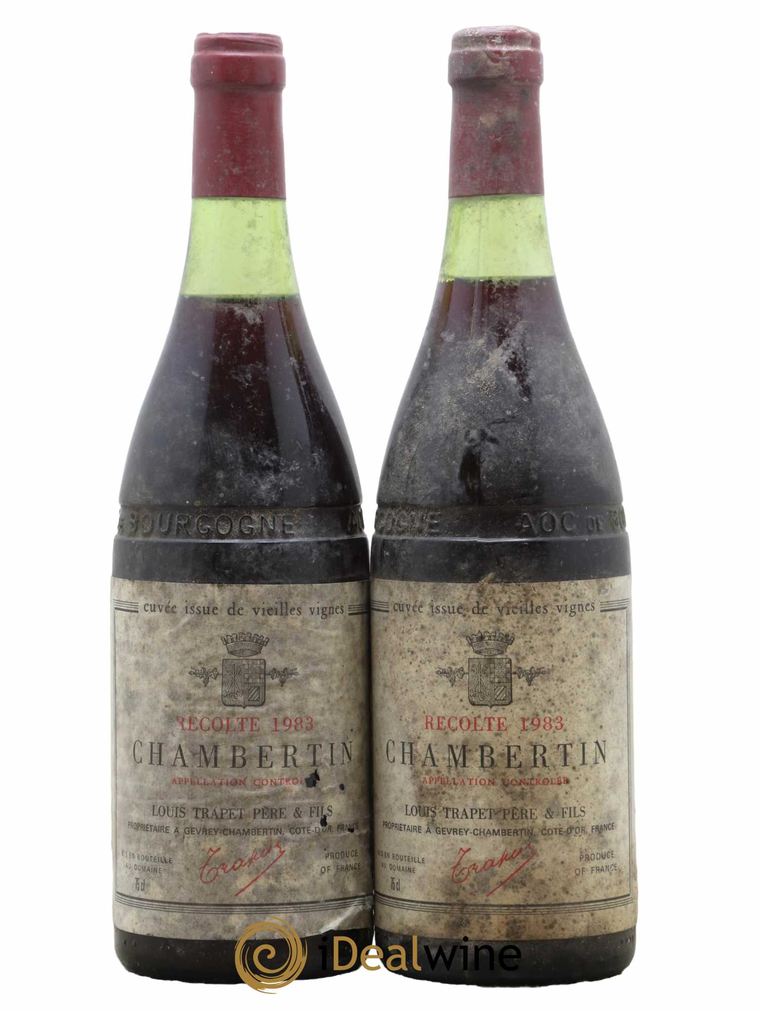 Chambertin Grand Cru Vieilles Vignes Domaine Trapet 1983 - Lot de 2 bouteilles - 0