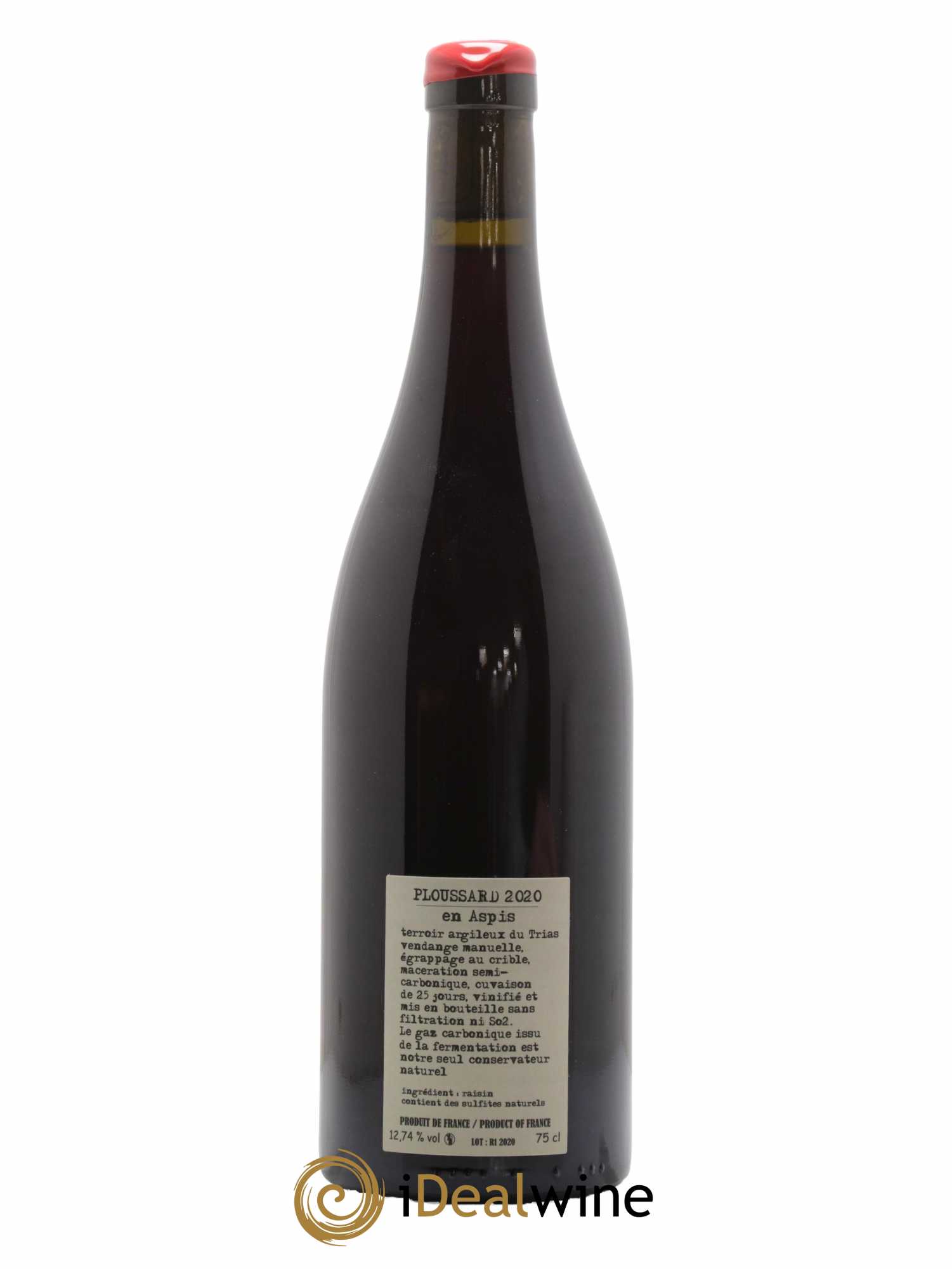 Arbois-Pupillin Ploussard En Aspis Adeline Houillon & Renaud Bruyère 2020 - Lot de 1 bouteille - 1