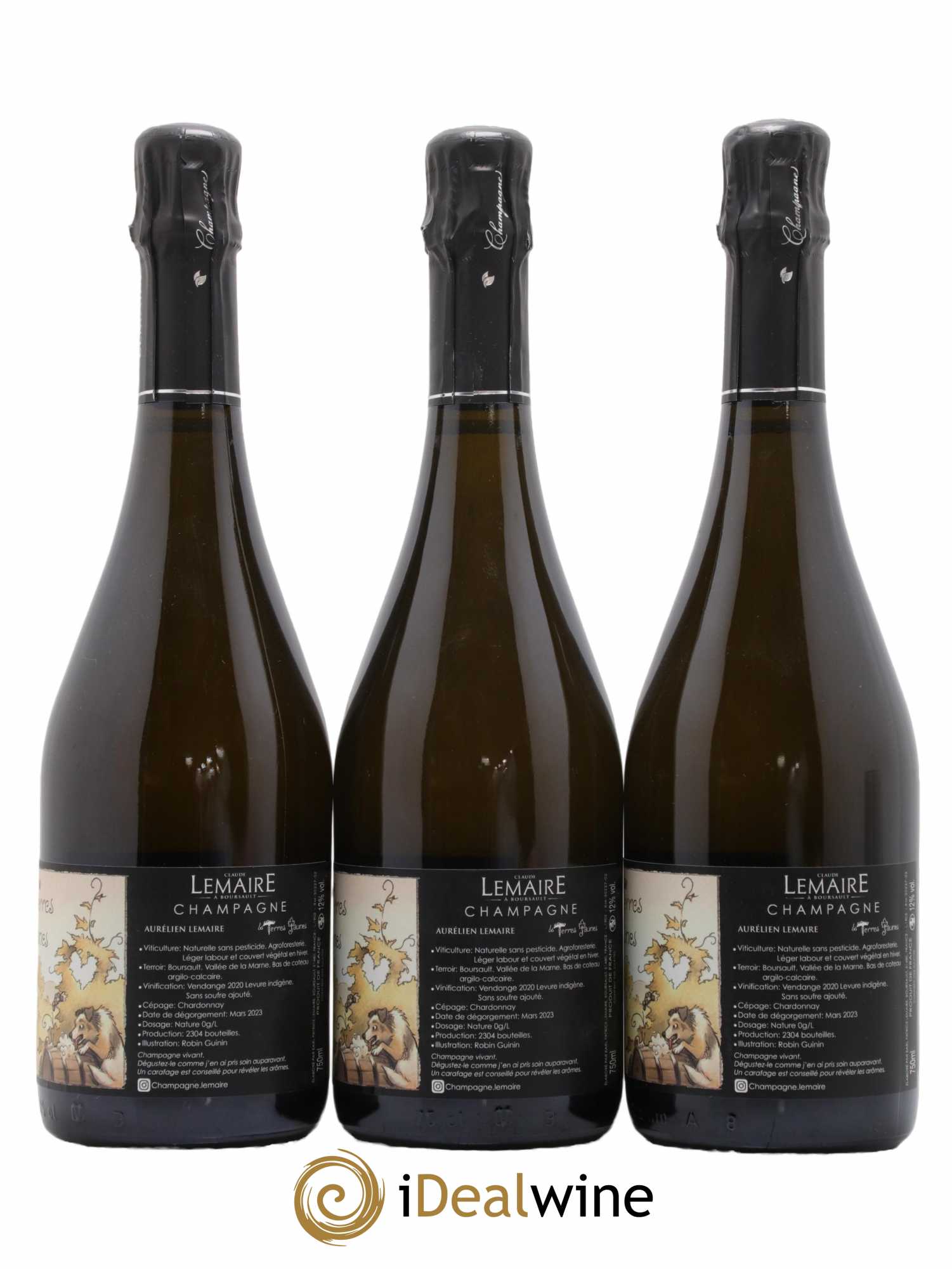 Les Terres Jaunes Aurélien Lemaire 2020 - Lot de 3 bouteilles - 1