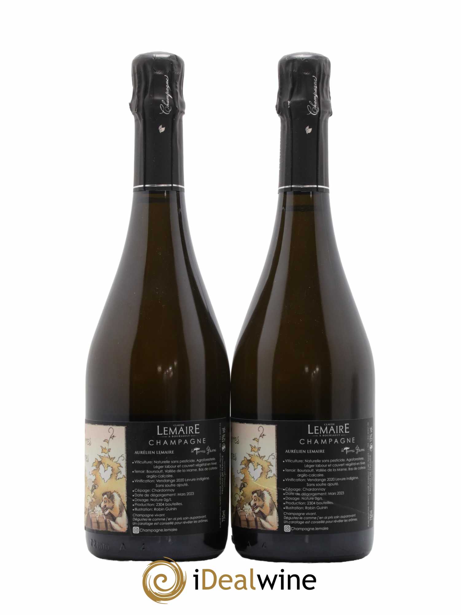 Les Terres Jaunes Aurélien Lemaire 2020 - Lot of 2 bottles - 1